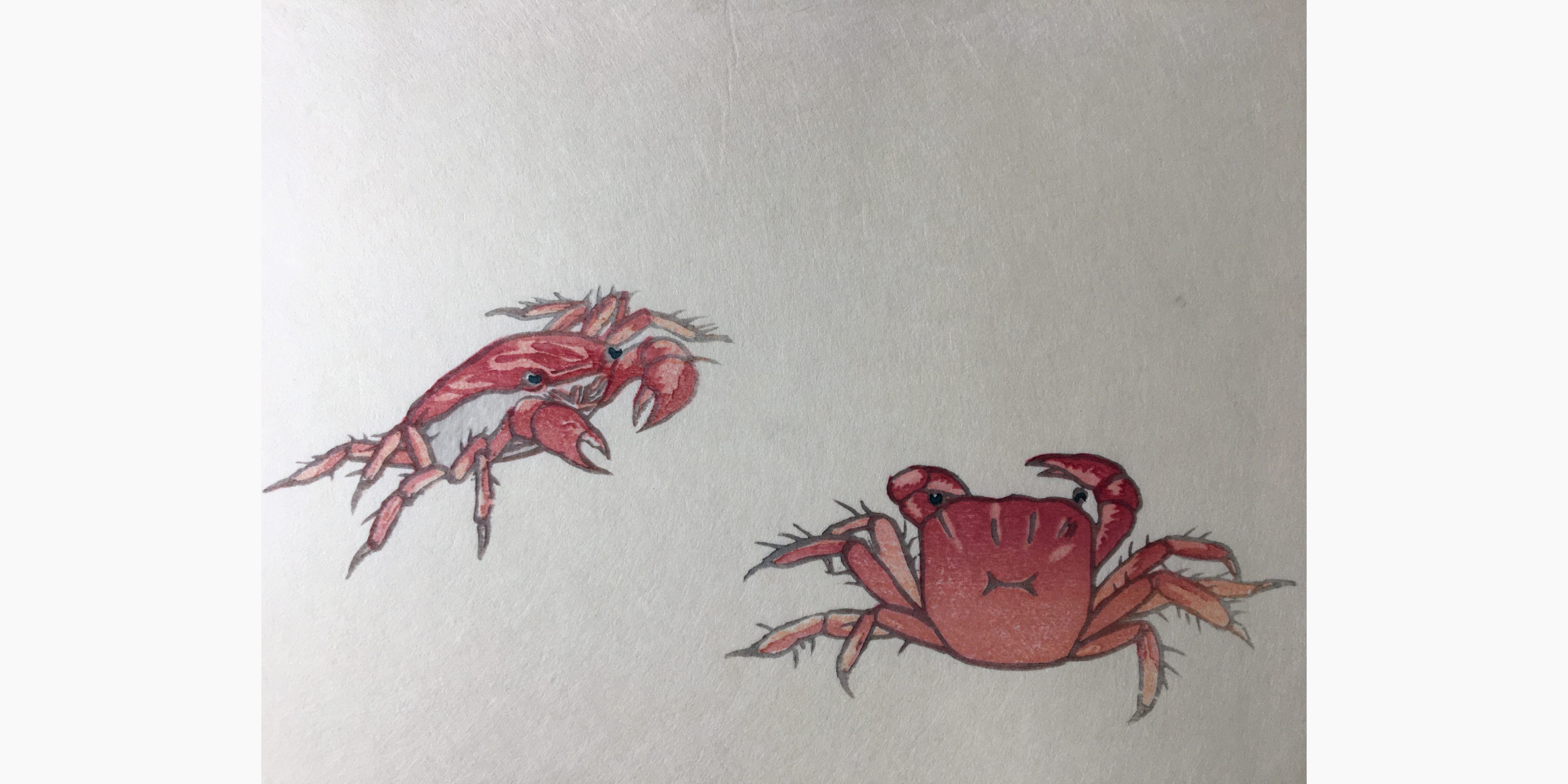 Woodblock print - Toshi Yoshida - Crabs