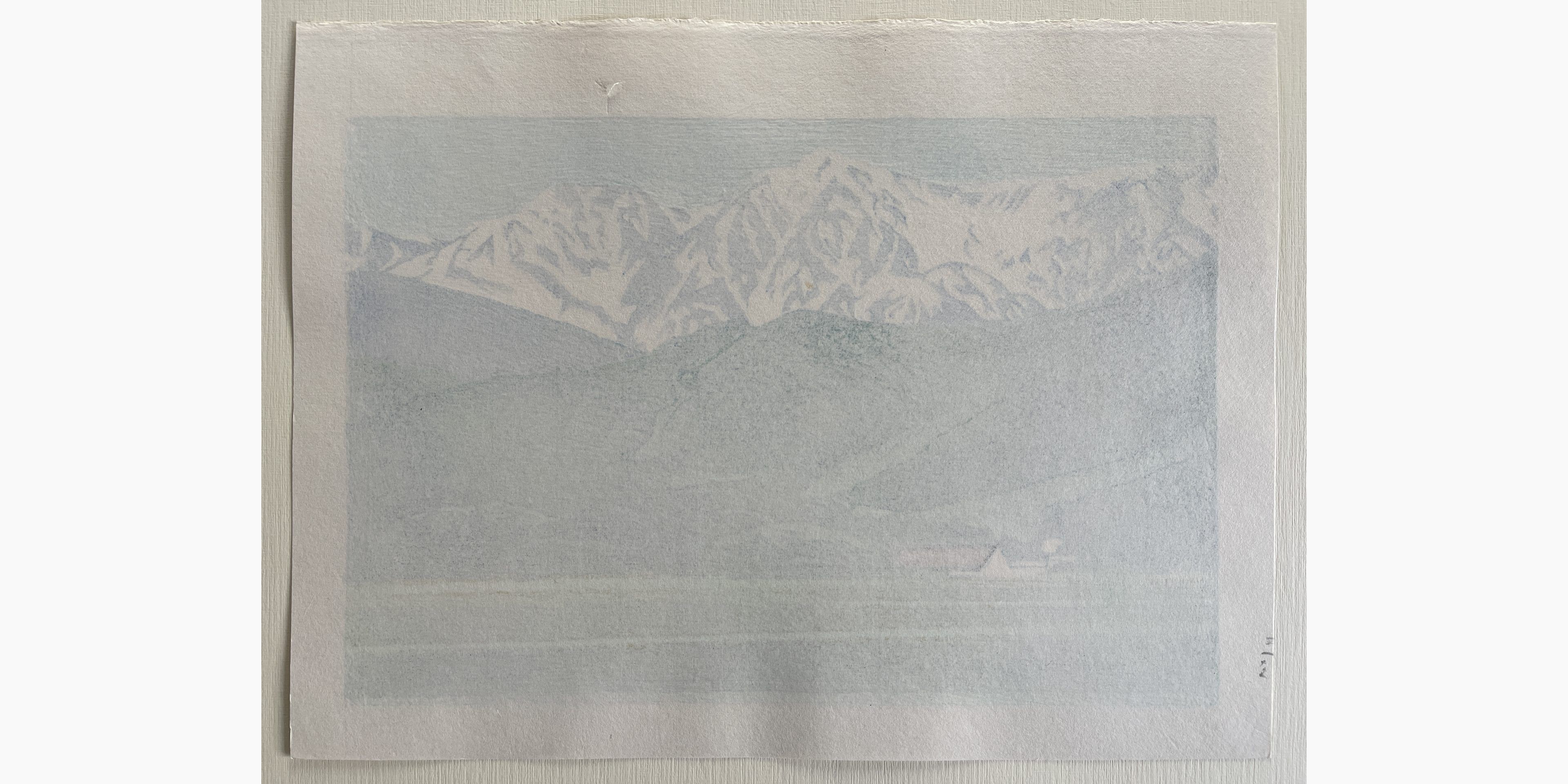 Japanese print - Maeda Koichi - Shirouma renpo fukei
