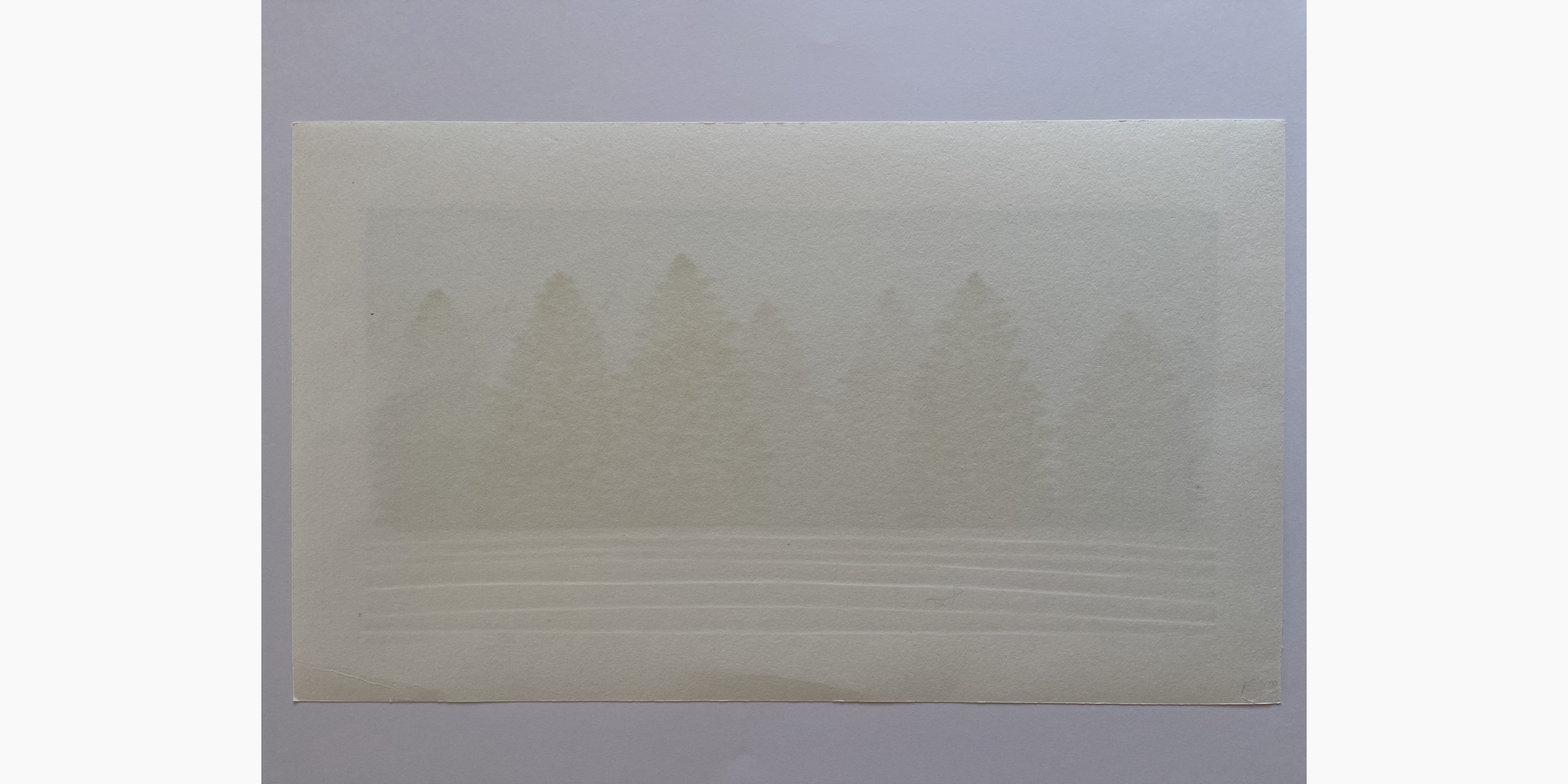 Japanese woodcut - Hajime Namiki - Tree scene 141