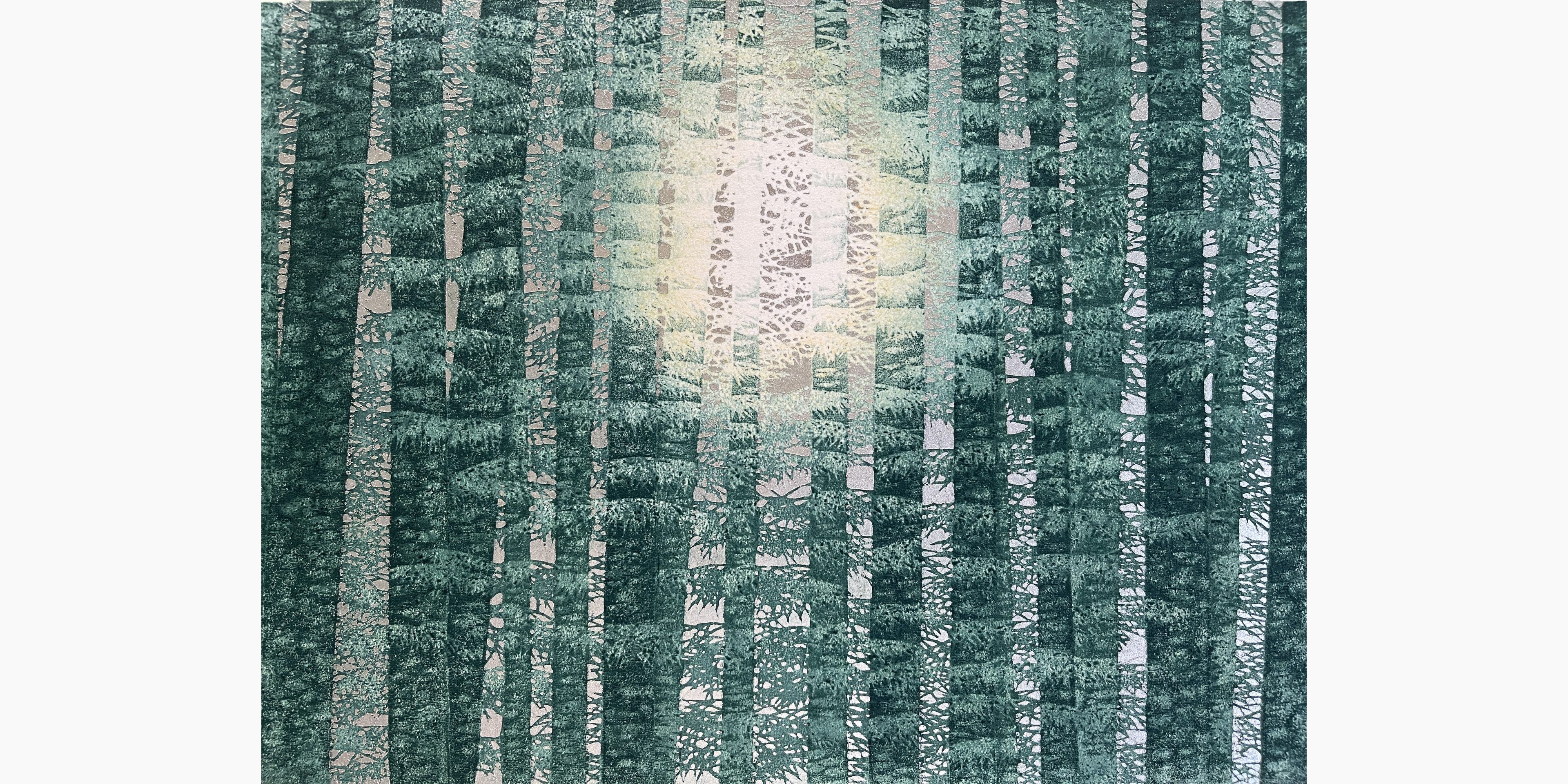 Japanese woodcut - Hajime Namiki - Tree scene 155B