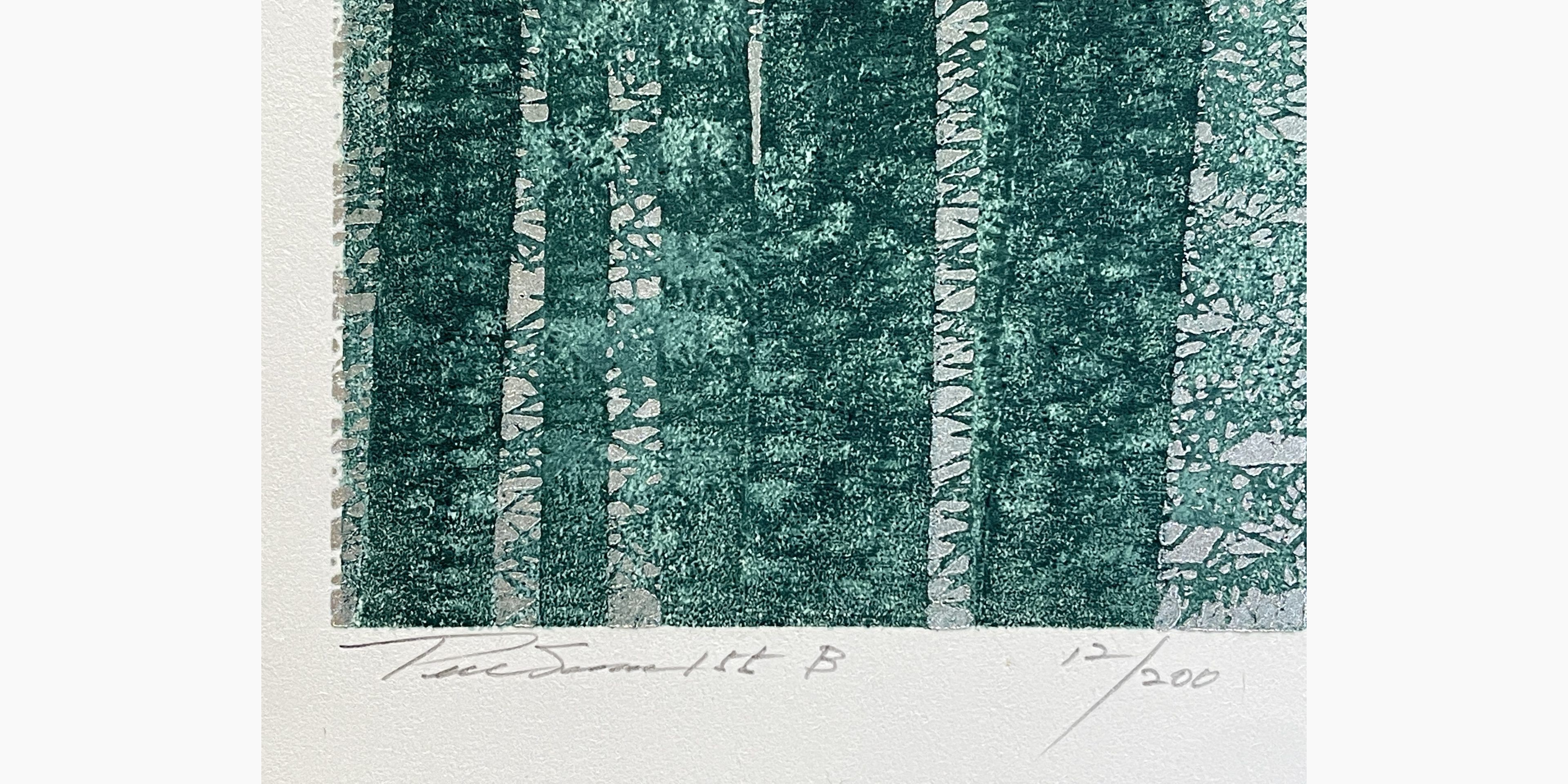 Japanese woodcut - Hajime Namiki - Tree scene 155B