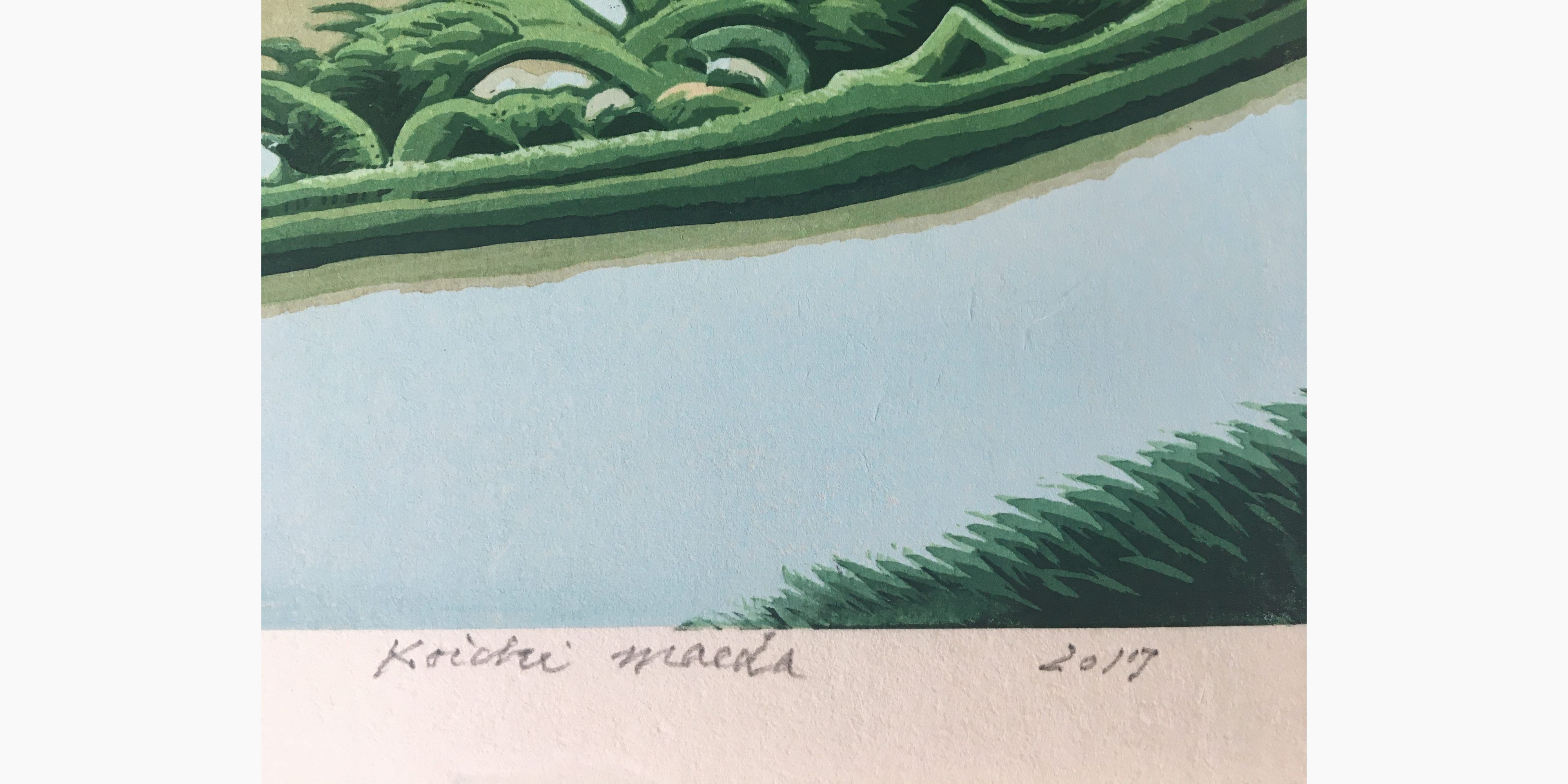 Japanese woodcut - Maeda Koichi - Rice Paddies at Tokamachi