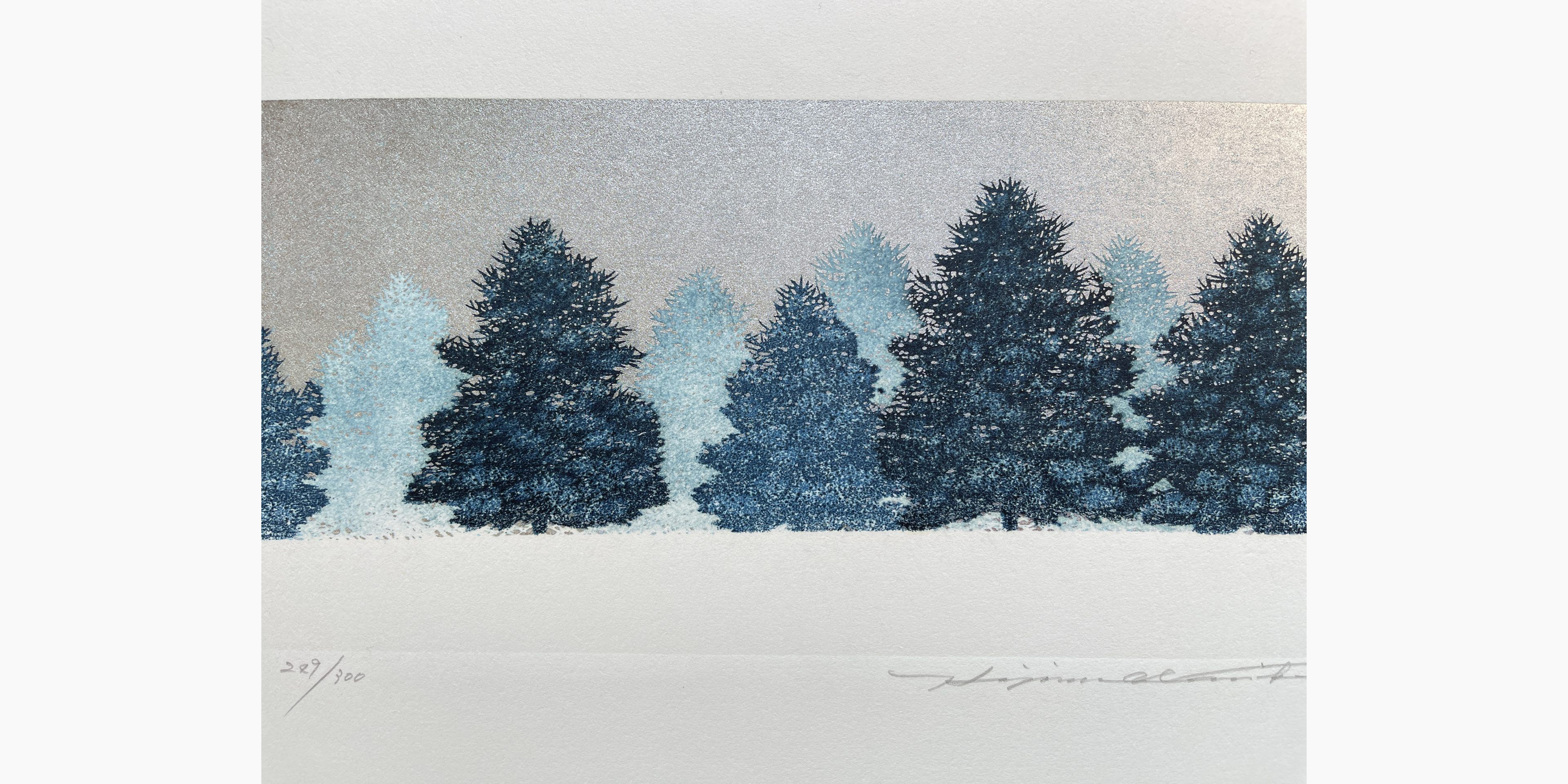 Original Japanese woodblock print - Hajime Namiki - Tree scene 120
