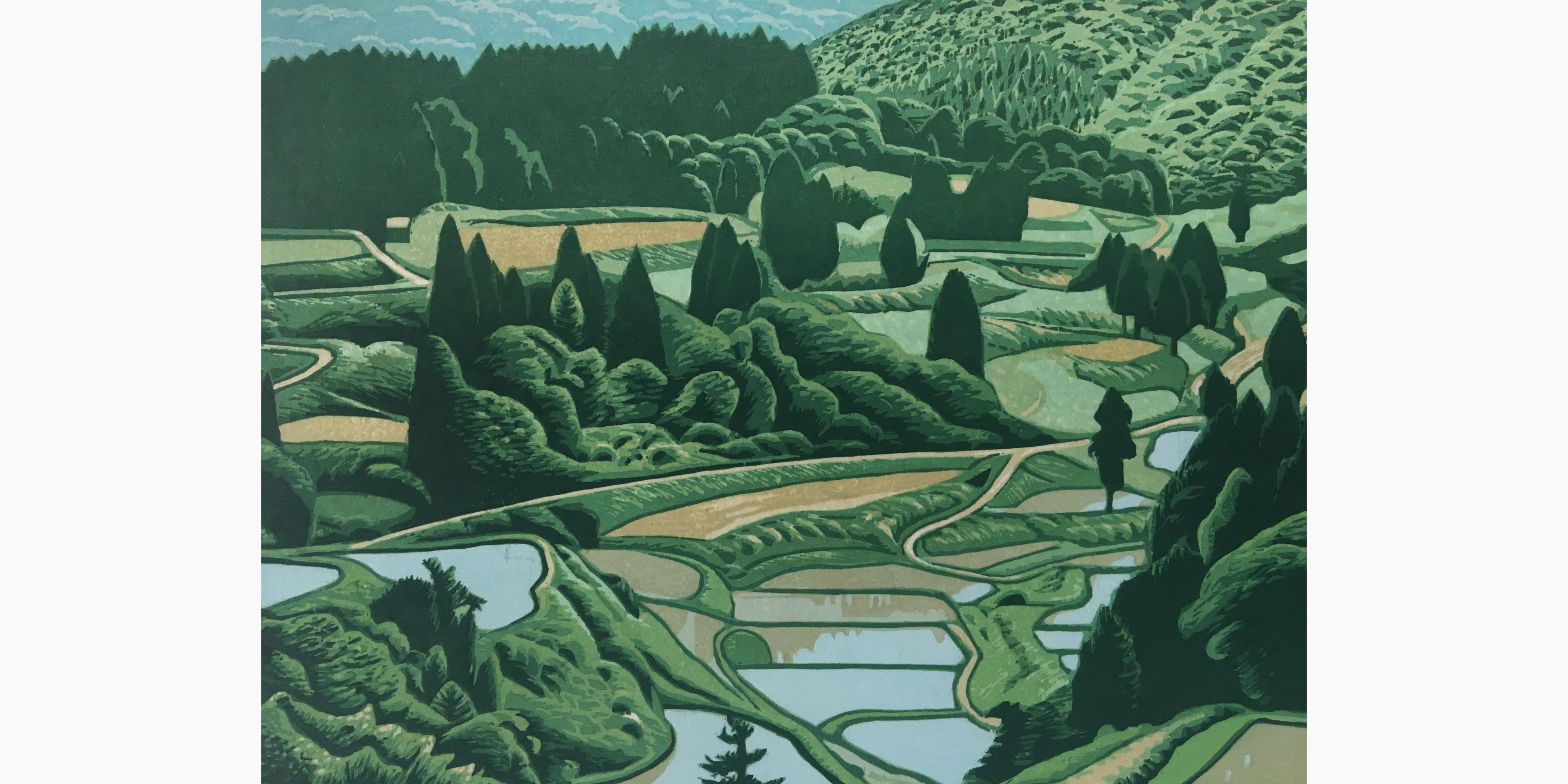 Original Japanese woodblock print - Maeda Koichi - Tokamachi no tanada