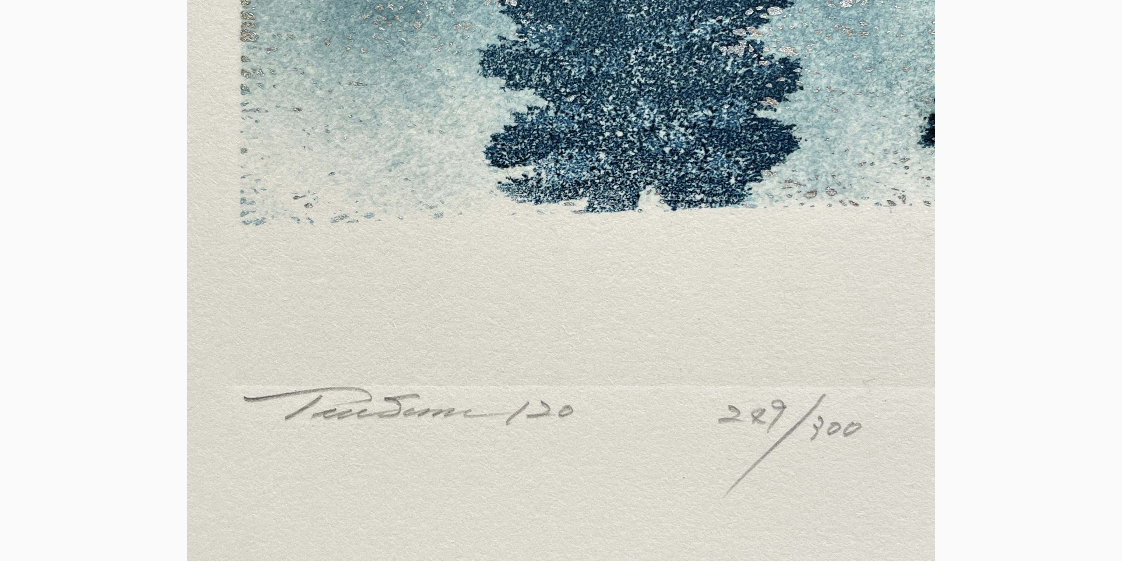 Woodblock print - Hajime Namiki - Tree scene 120