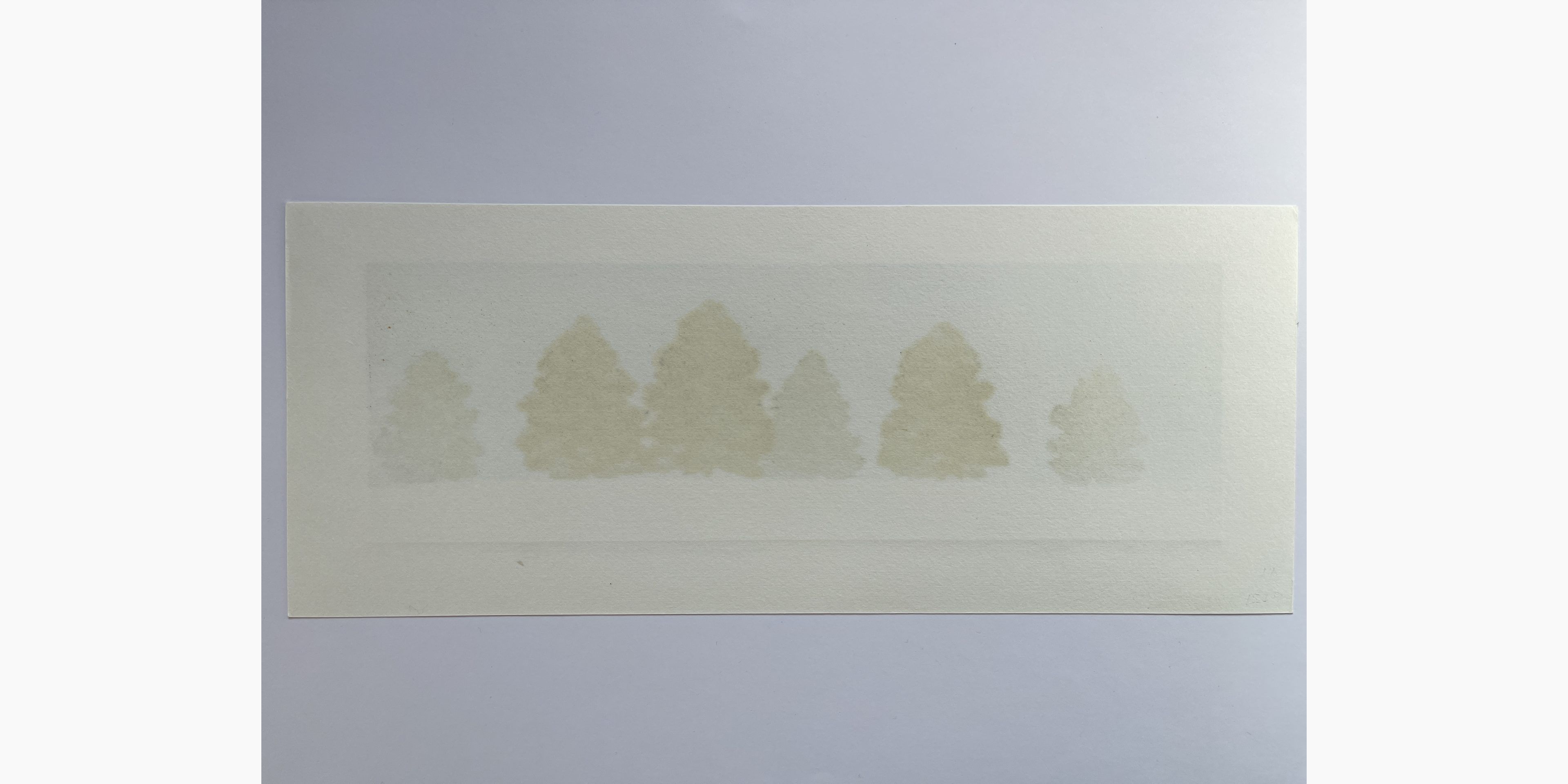 Woodblock print - Hajime Namiki - Tree scene 120