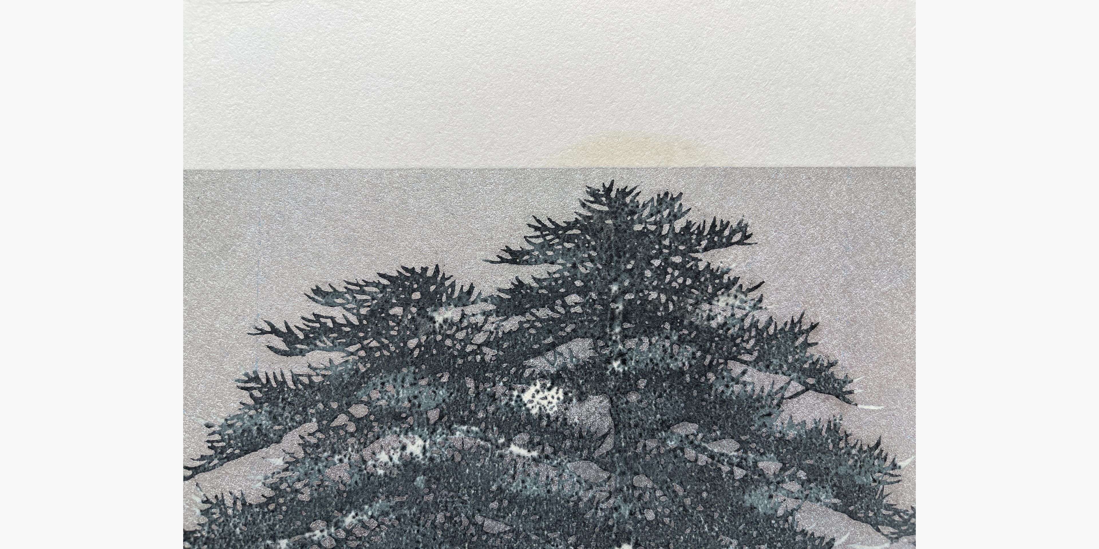 Japanese print - Hajime Namiki - Tree scene 82