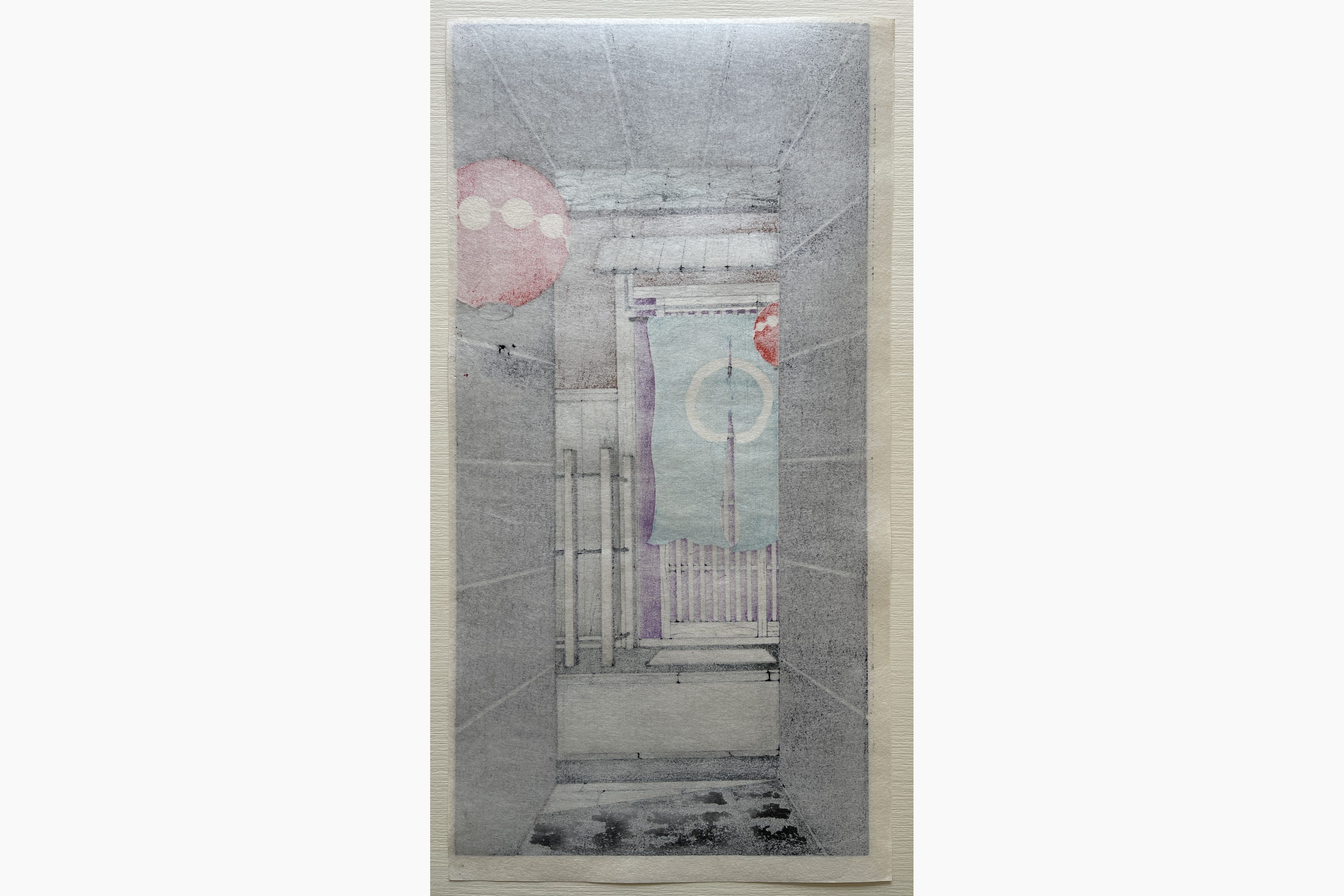Japanese print - Teruhide Kato - Snow in Alley