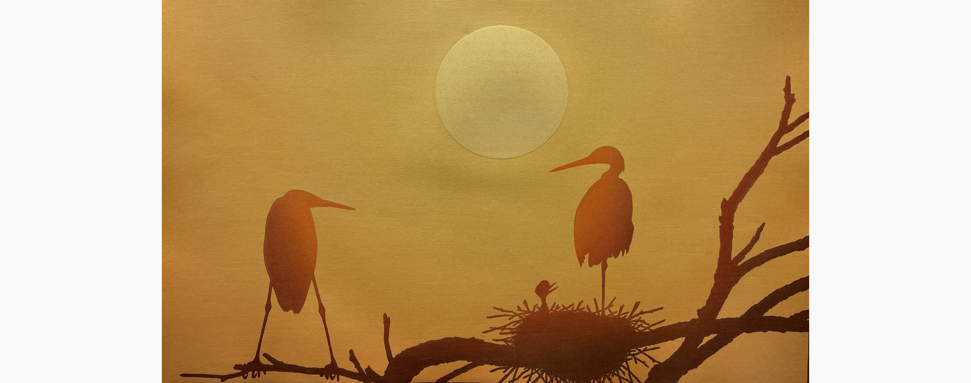 Japanese woodblock print - Tsukasa Yoshida - Sunset