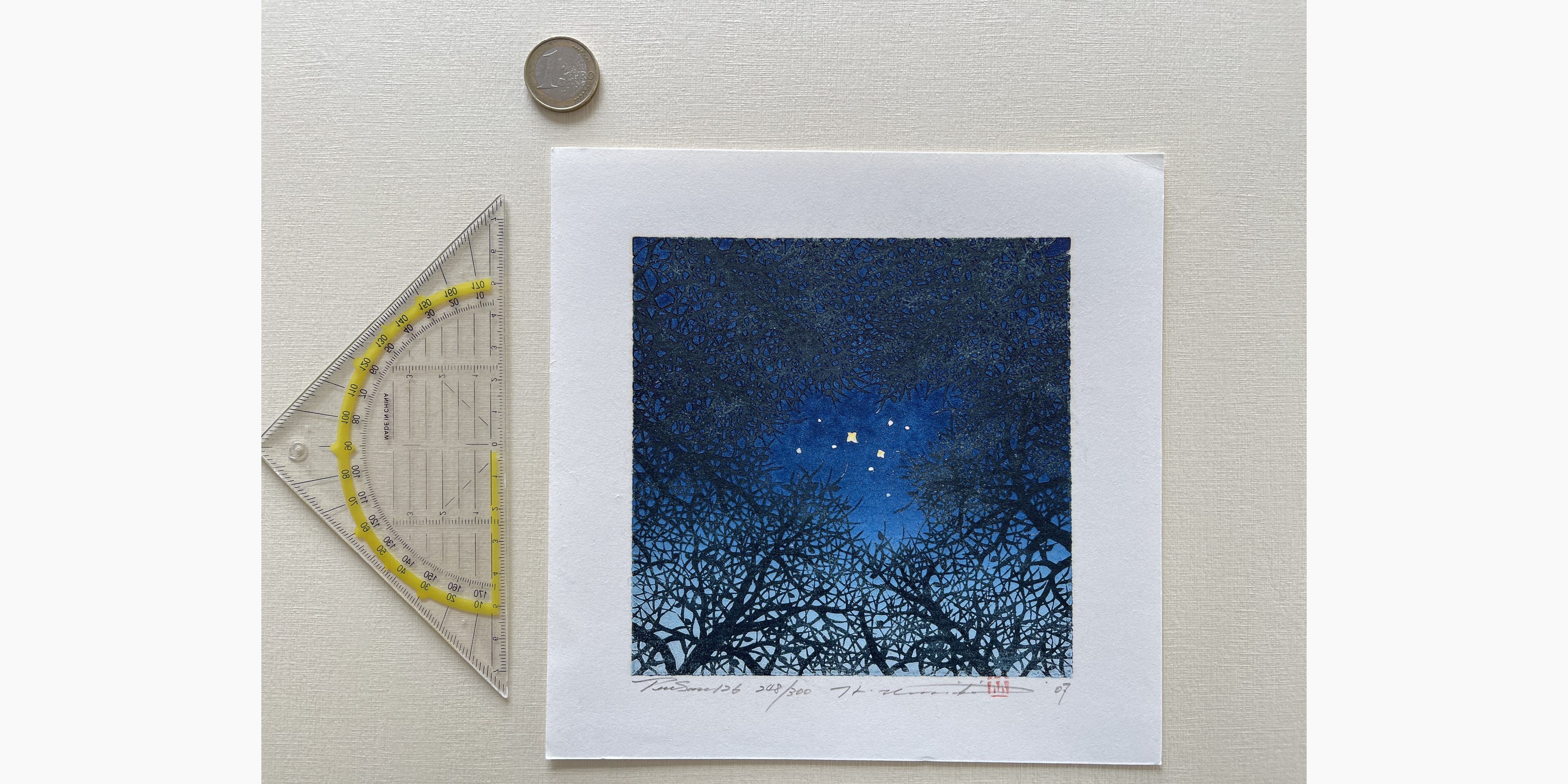 Japanese woodcut - Hajime Namiki - Tree scene 126