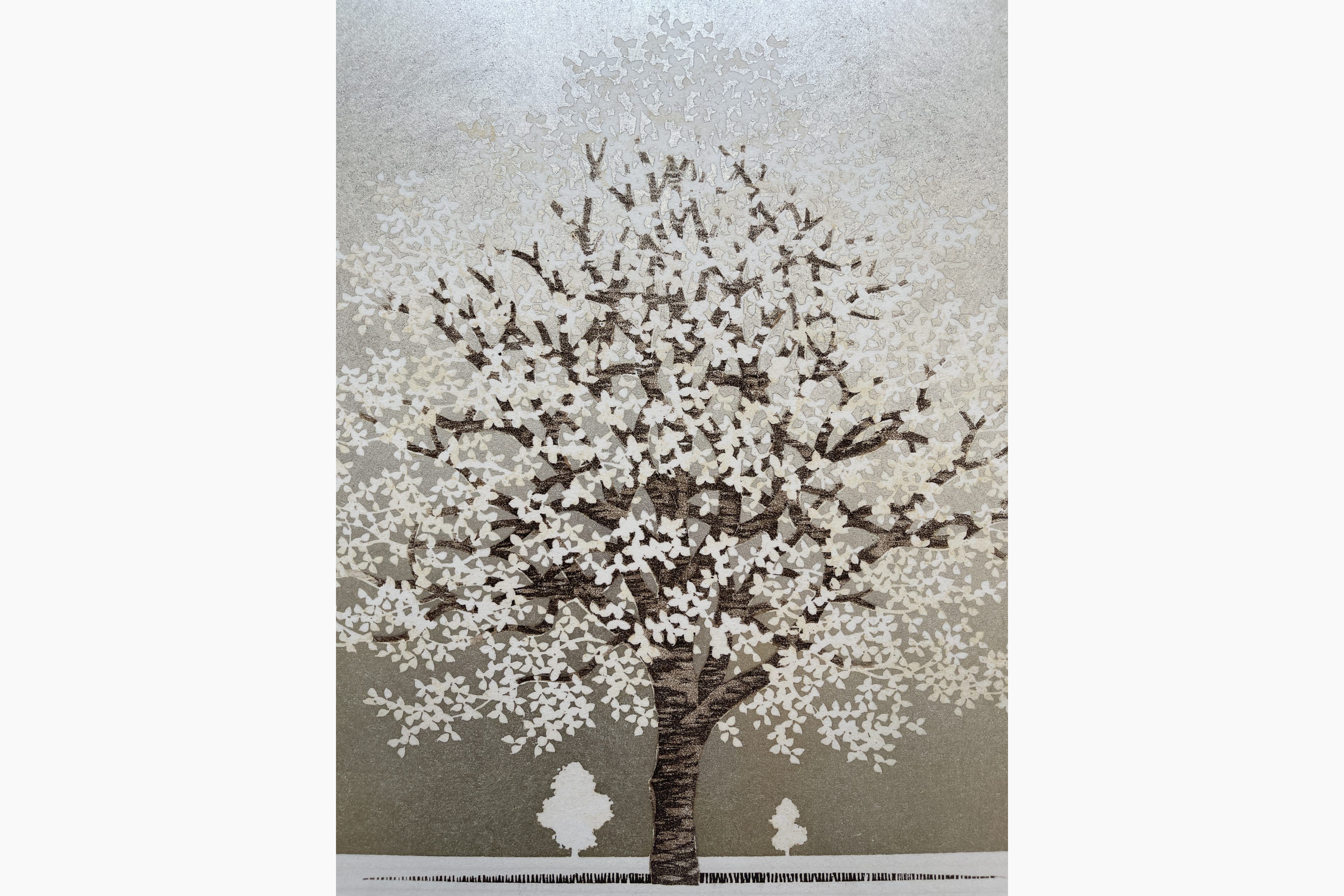 Woodblock print - Hajime Namiki - Dogwood 8