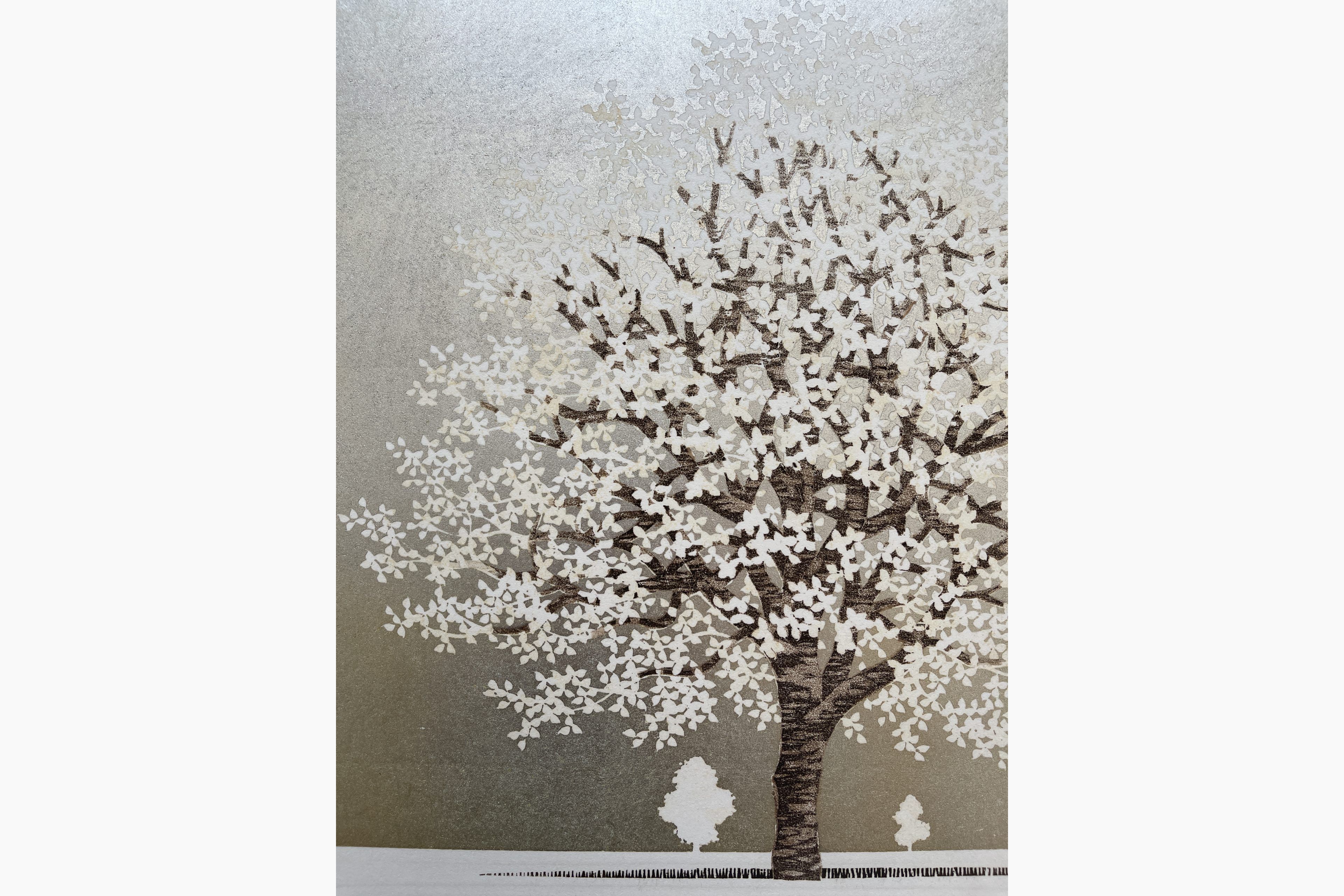 Woodblock print - Hajime Namiki - Dogwood 8