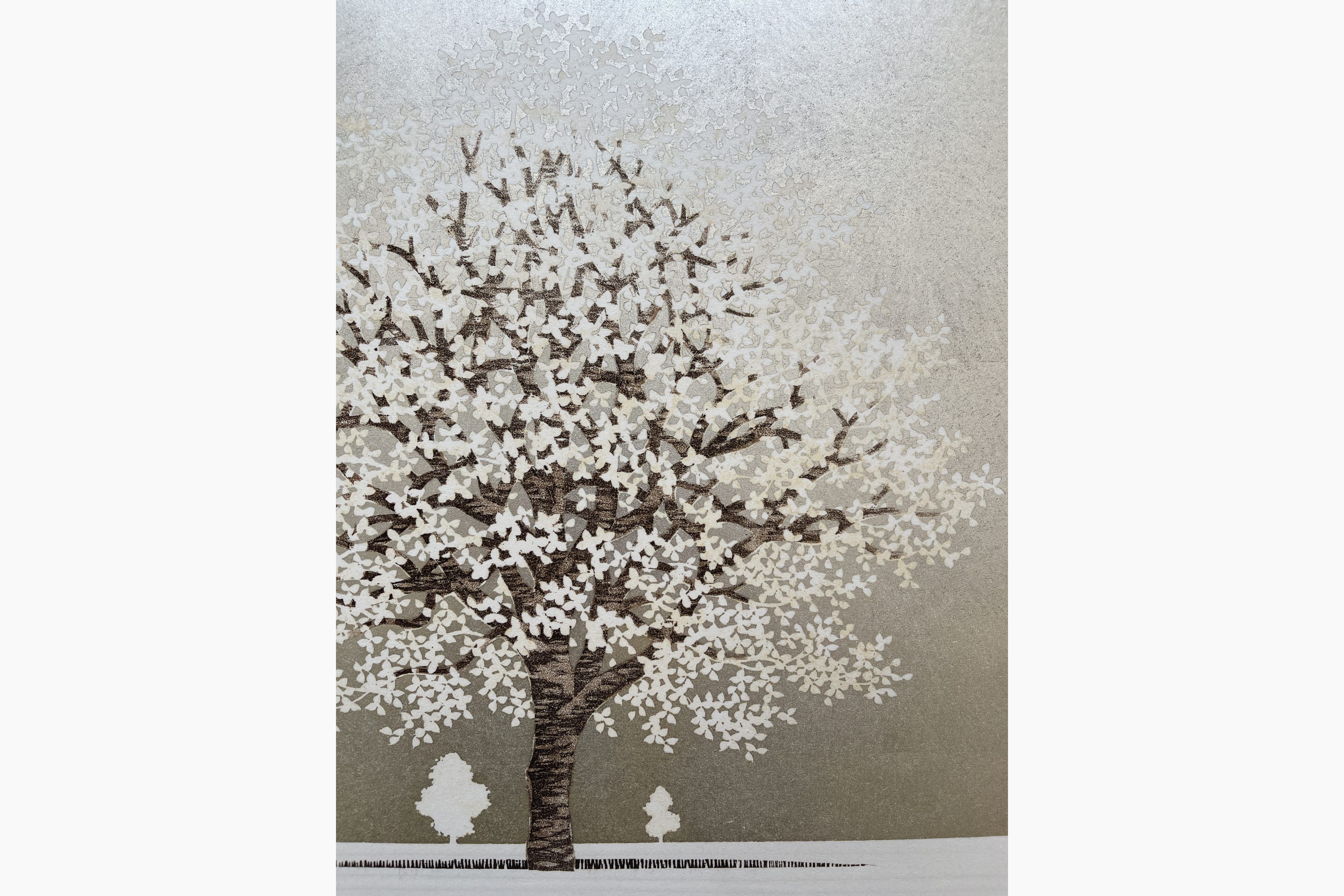 Woodblock print - Hajime Namiki - Dogwood 8
