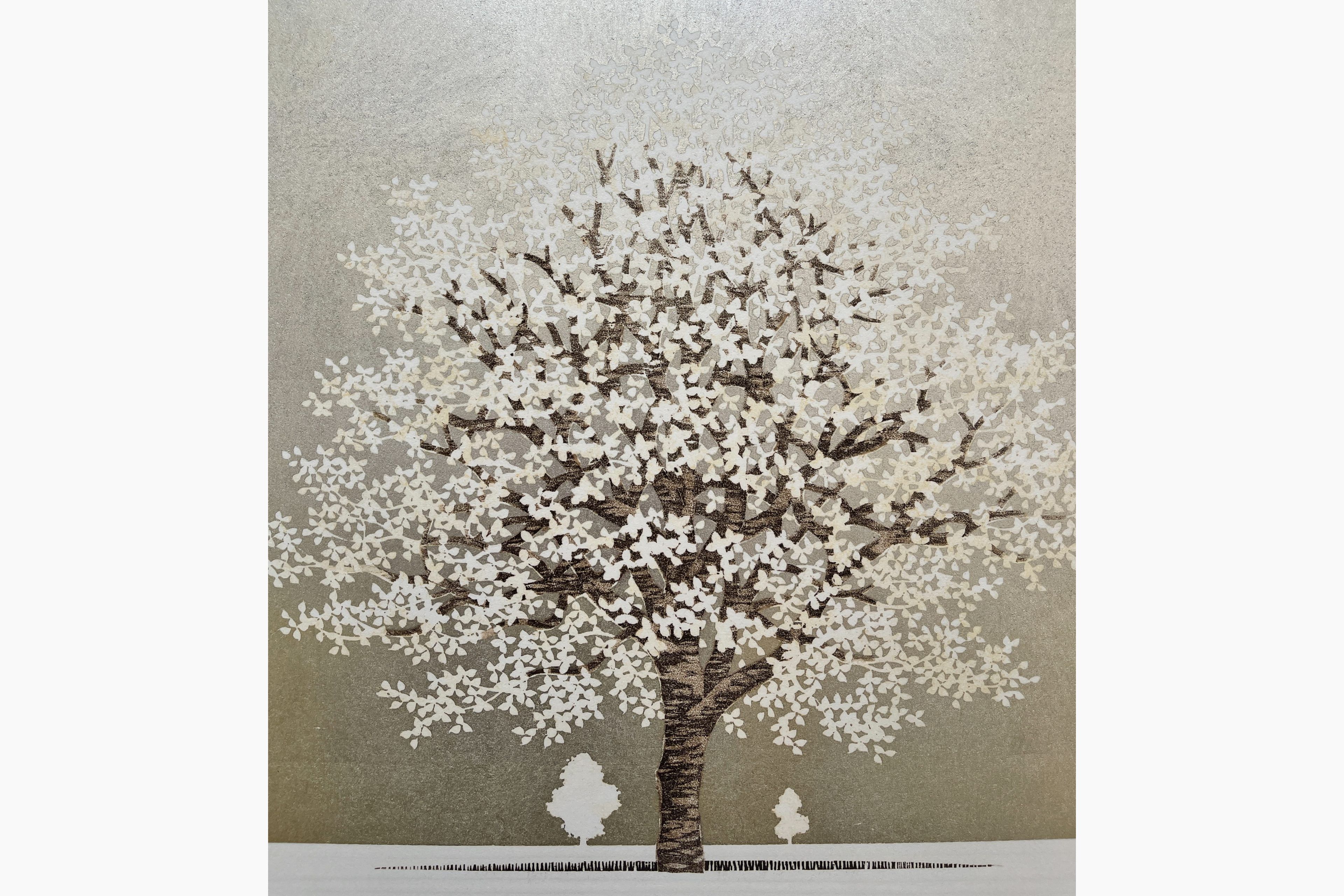 Woodblock print - Hajime Namiki - Dogwood 8