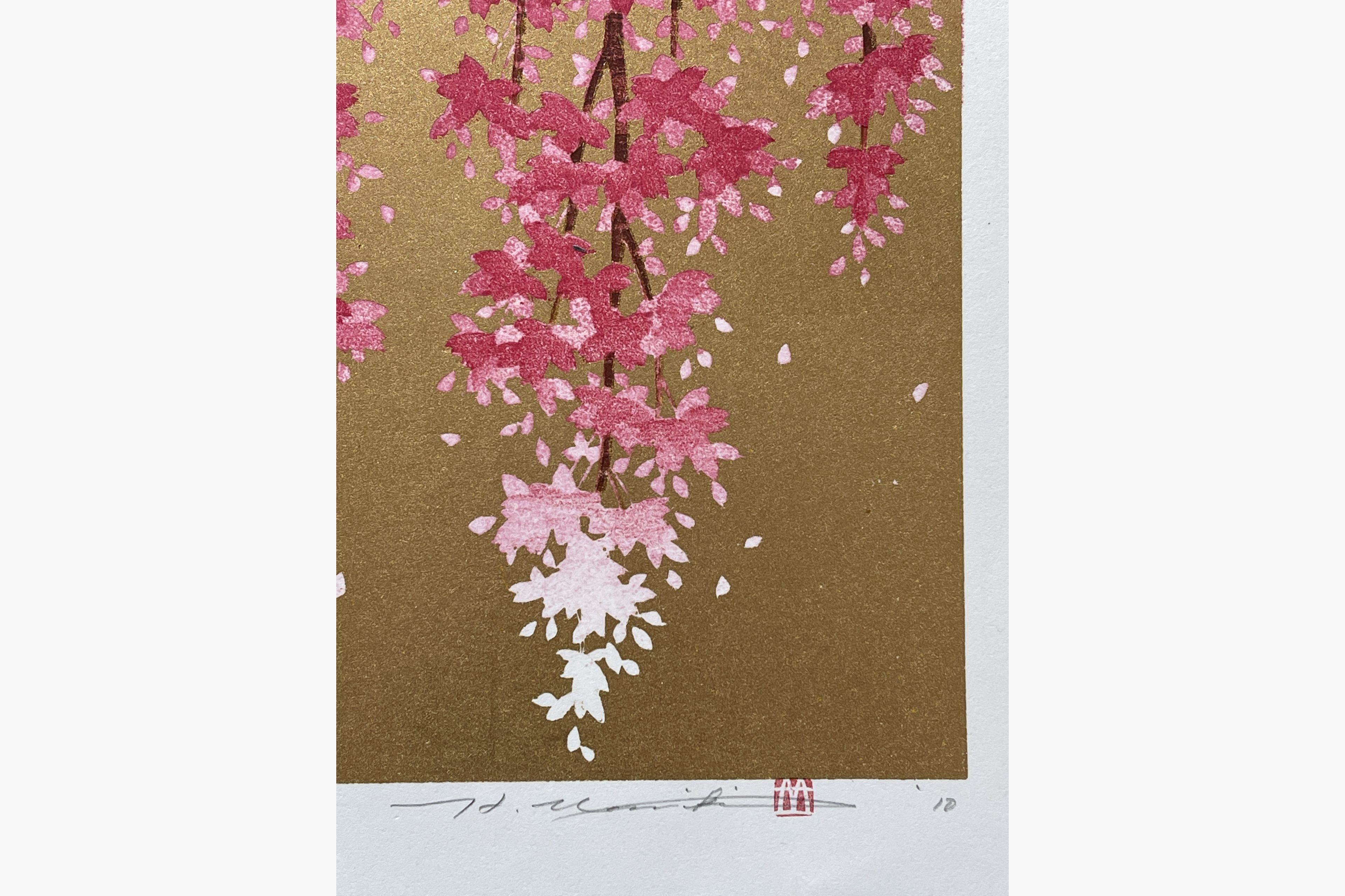 Japanese print - Hajime Namiki - Weeping Cherry 12