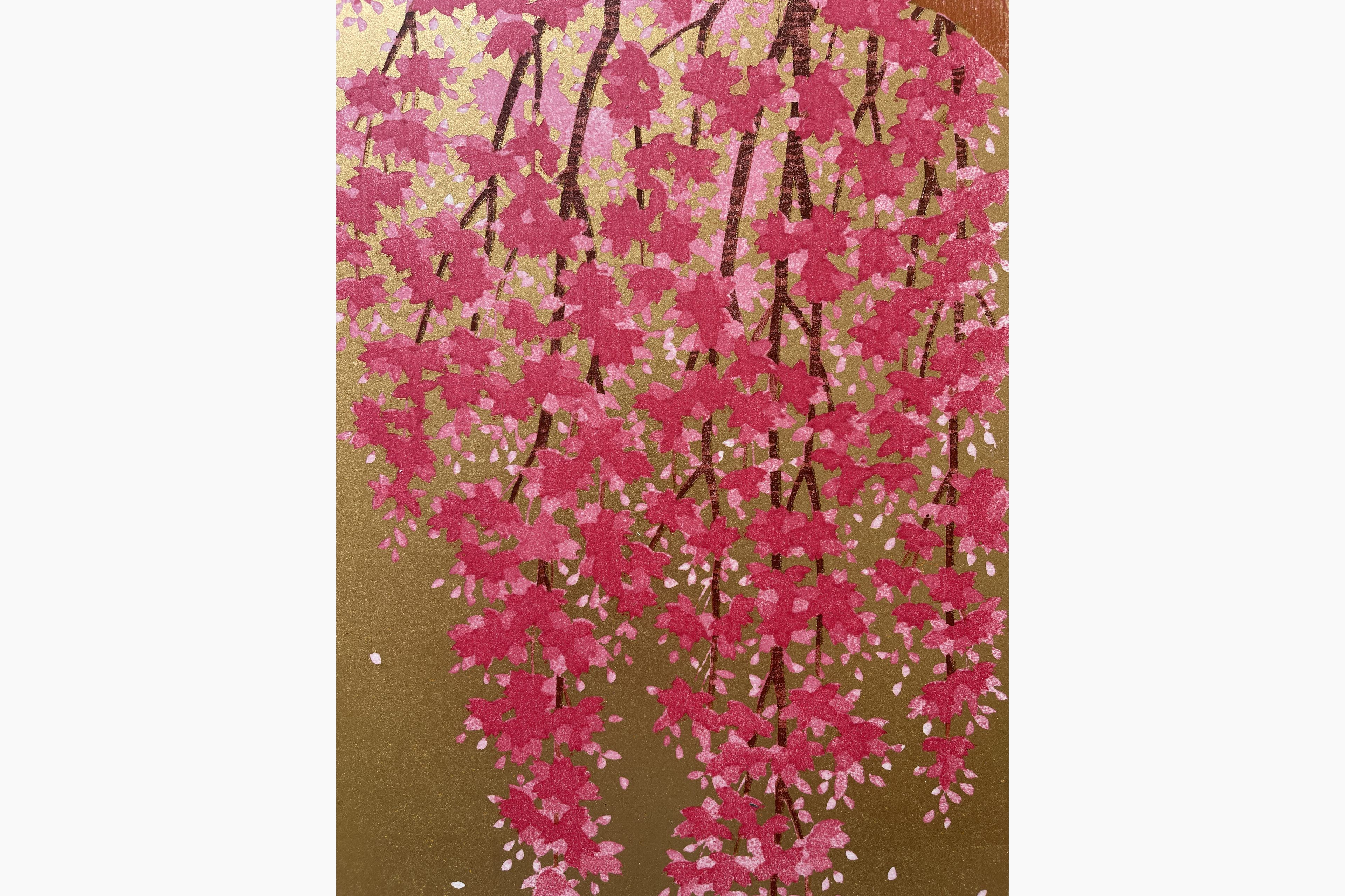 Japanese print - Hajime Namiki - Weeping Cherry 12