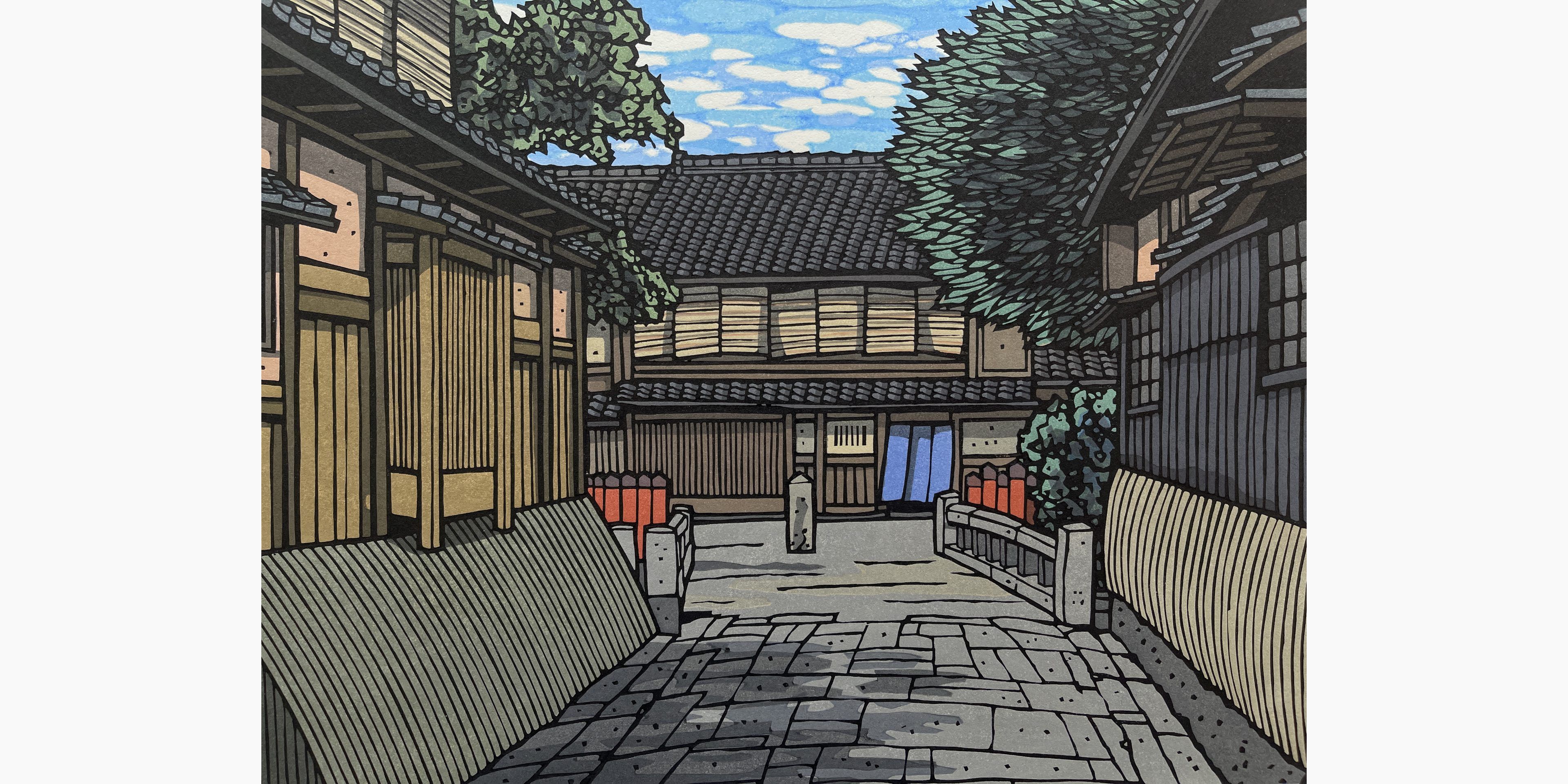 Japanese print - Katsuyuki Nishijima - Color of Wind