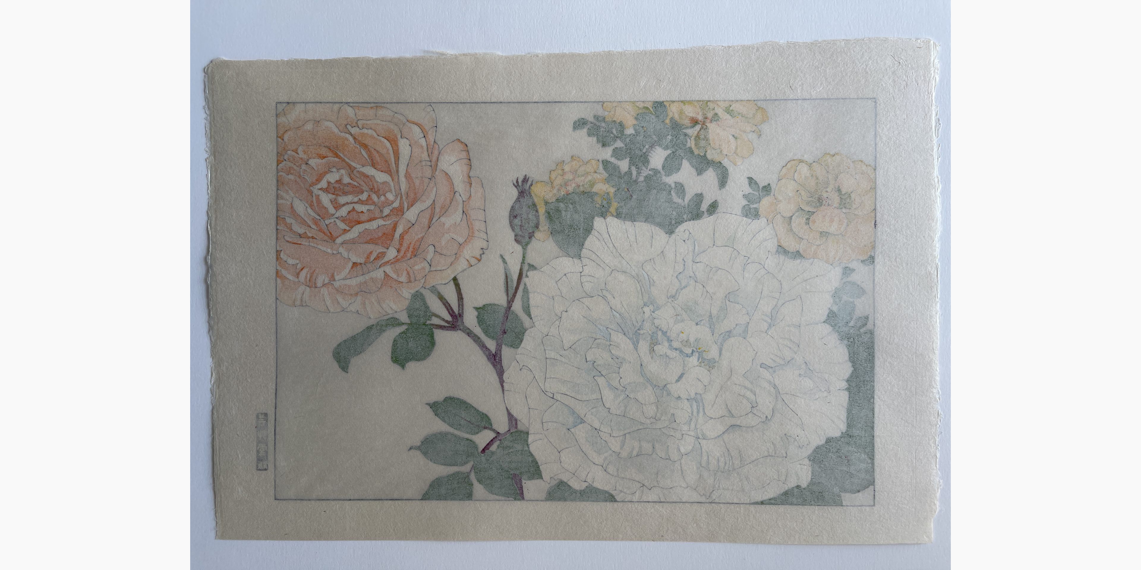 Japanese print - Tanigami Konan - Rose