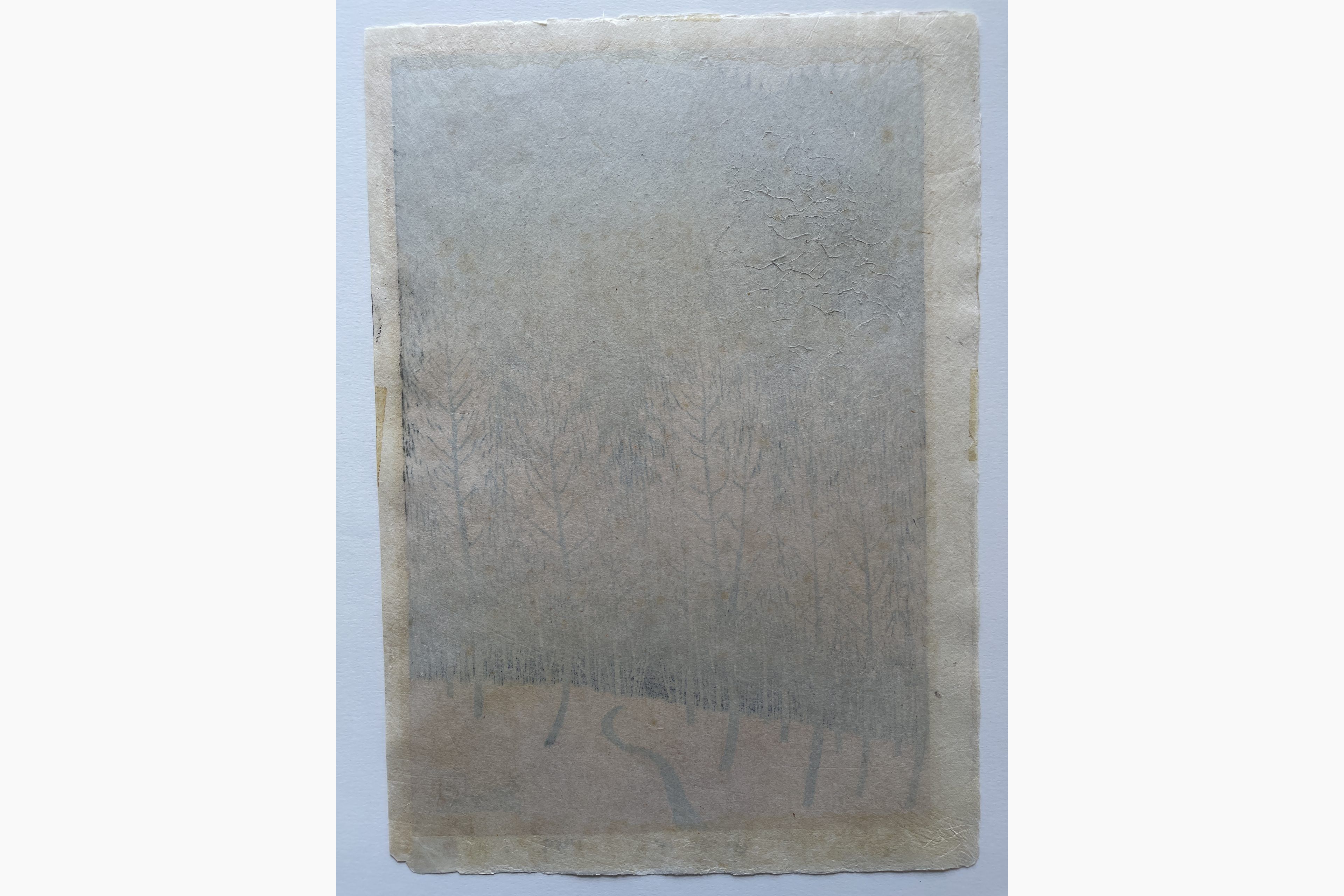 Woodblock print - Kasamatsu Shiro - Shadow of the Mountain