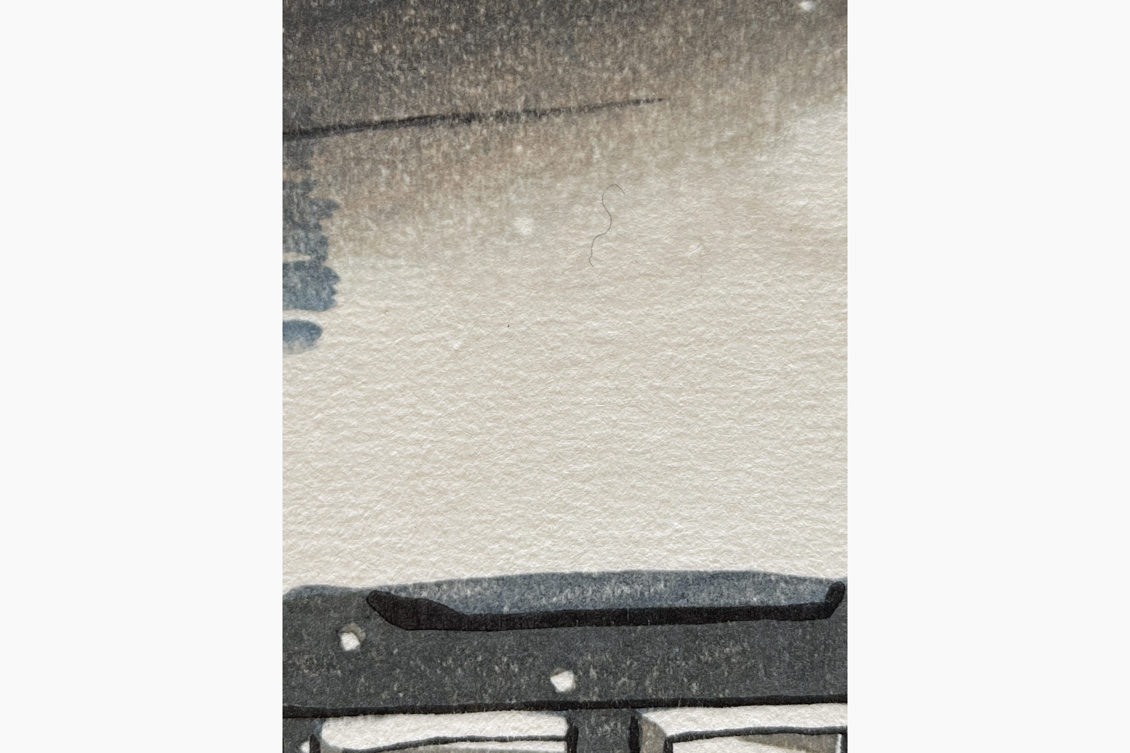 Japanese woodblock print - Kawase Hasui - Evening Snowfall at Kiyomizu Temple