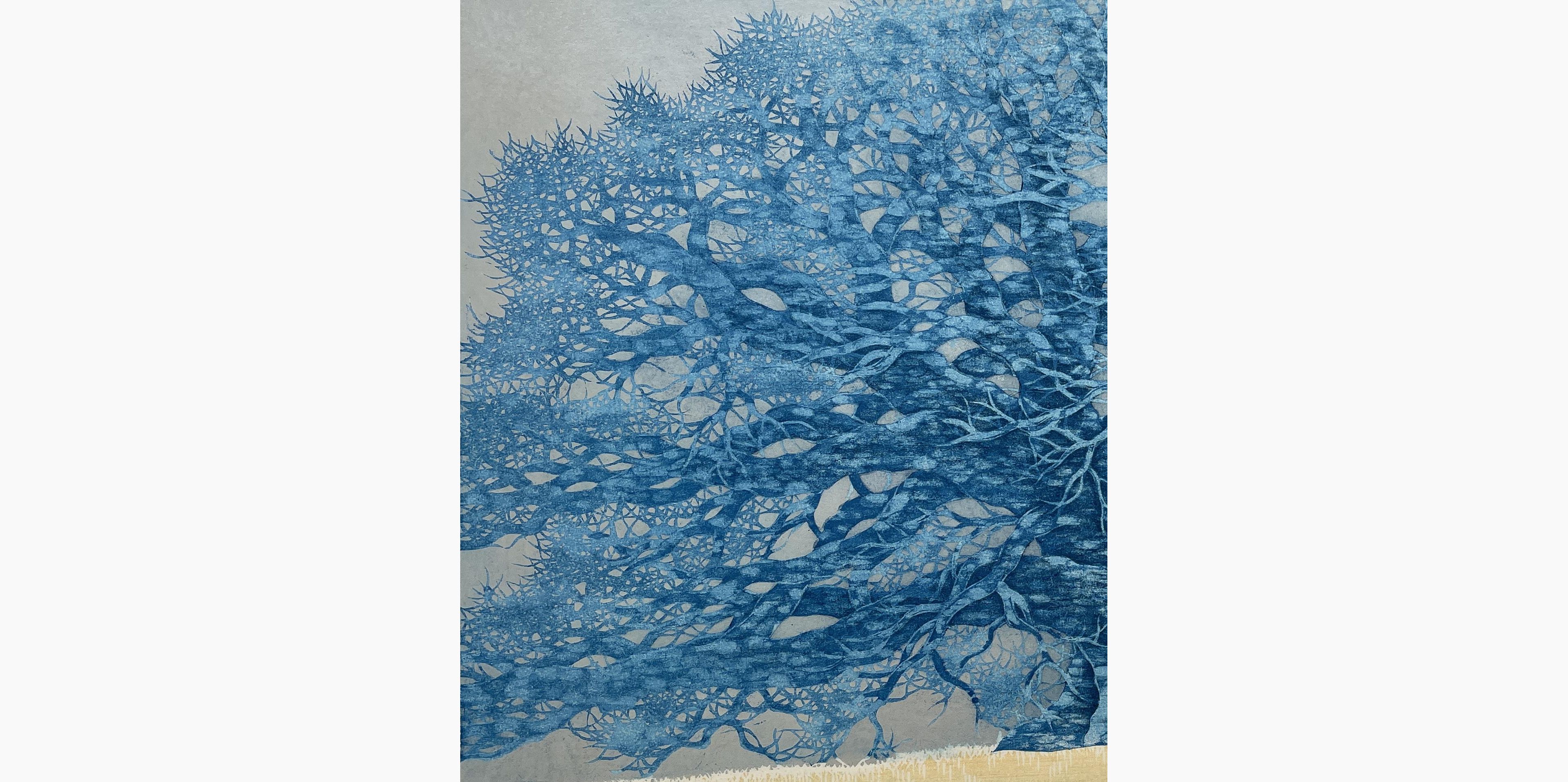 Original Japanese woodblock print - Hajime Namiki - Tree scene 107