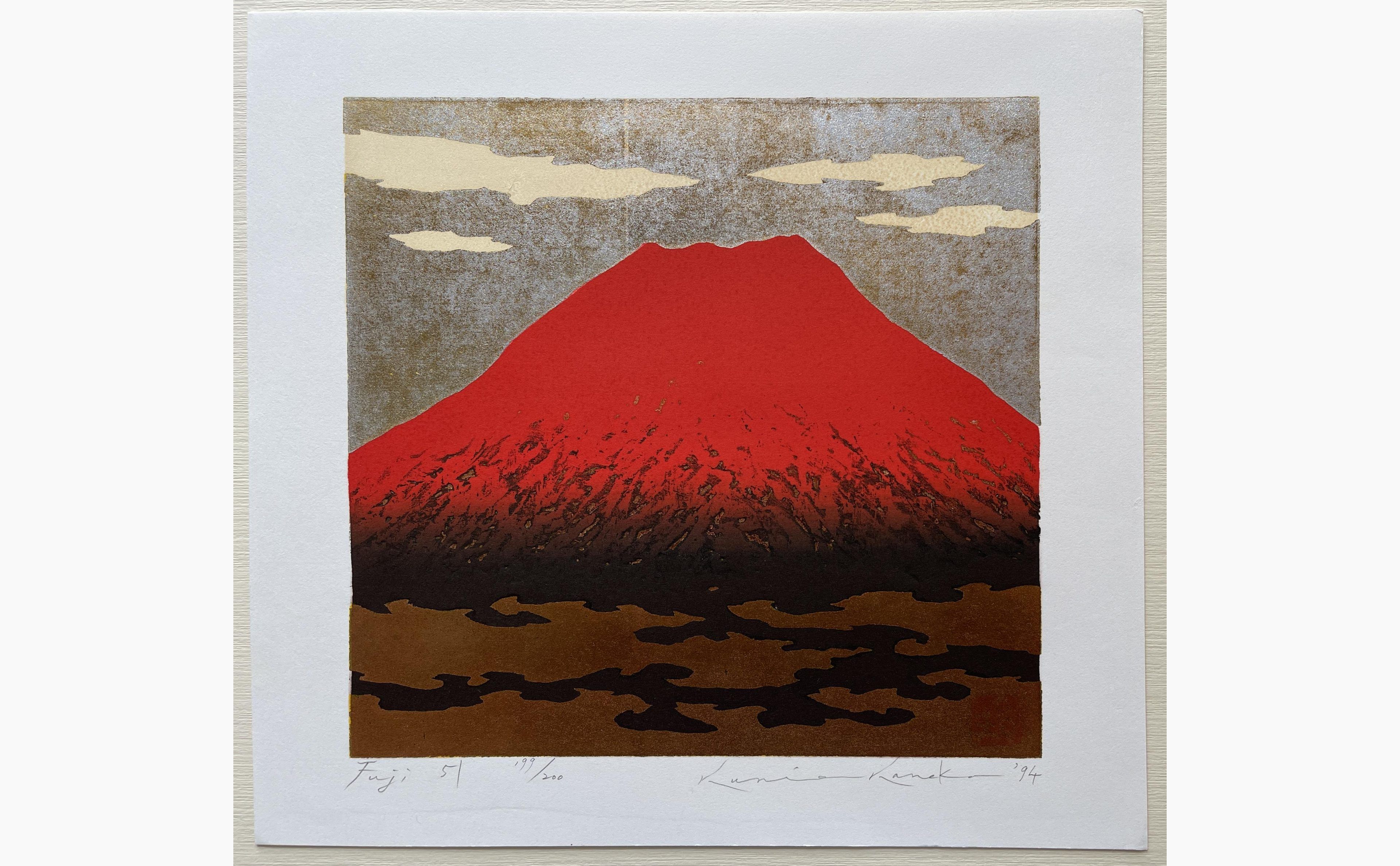 Japanese woodblock print - Kunio Kaneko - Fuji 51
