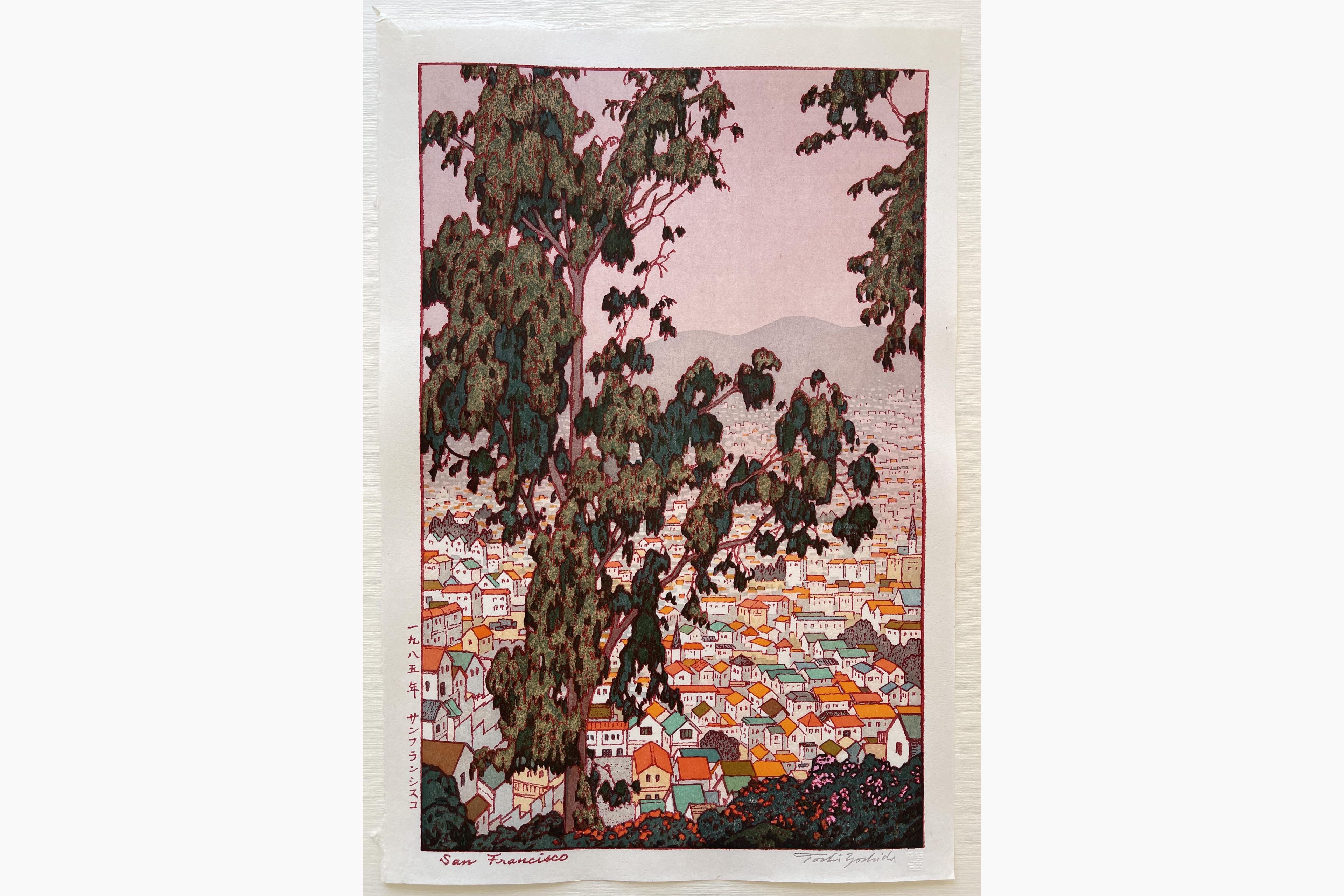 Japanese woodblock print - Toshi Yoshida - San Francisco