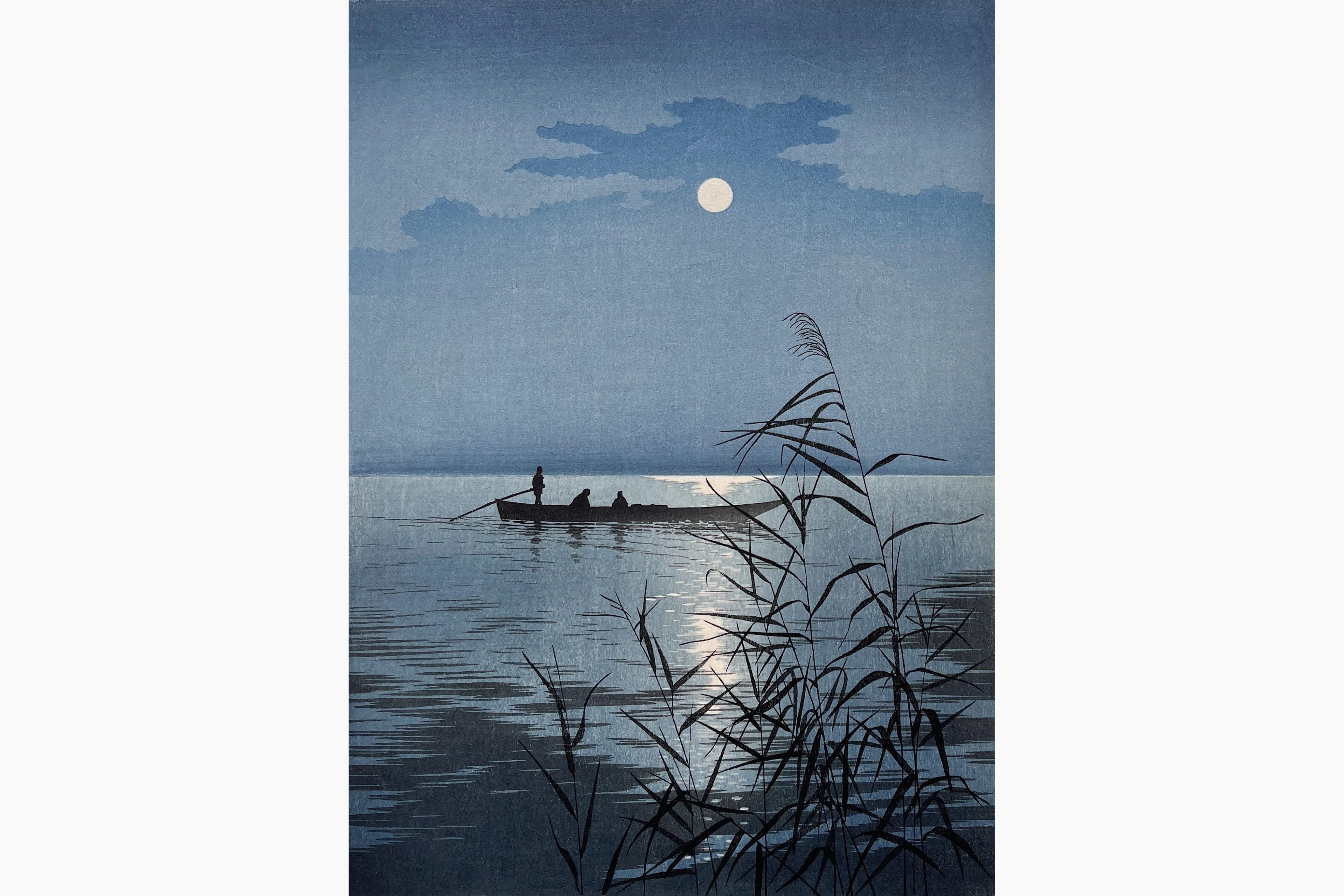 Japanese woodcut - Koho Shoda - Moonlit Sea
