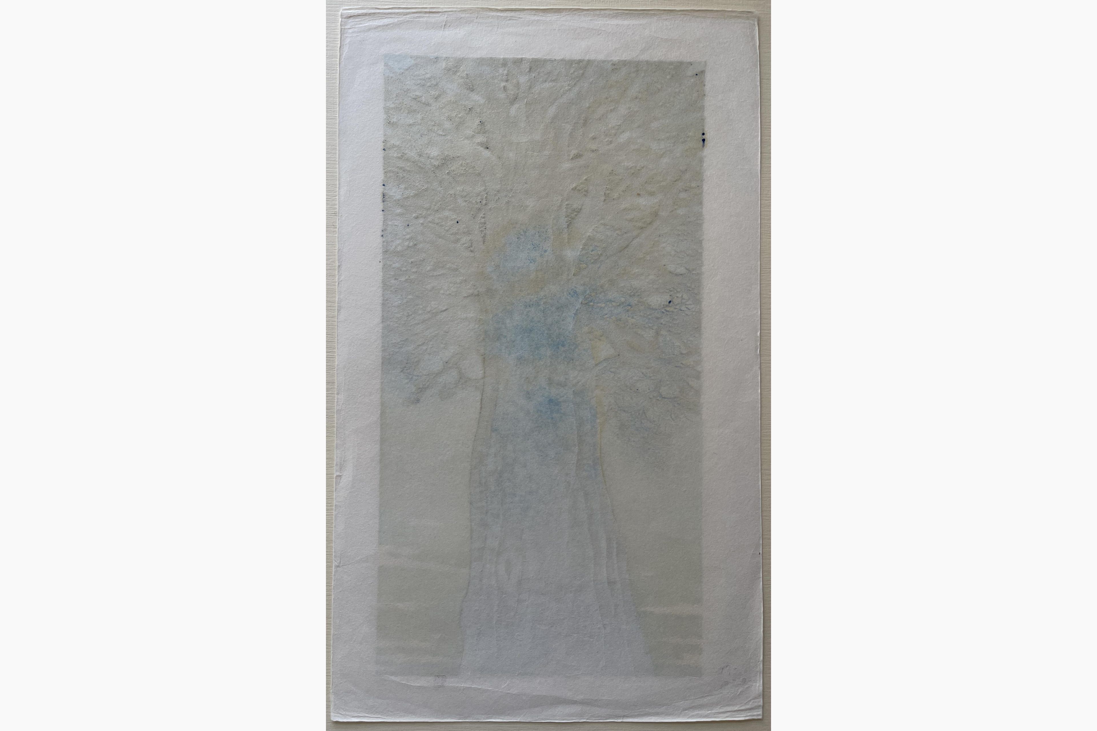 Original Japanese woodblock print - Hajime Namiki - Tree scene 94-C