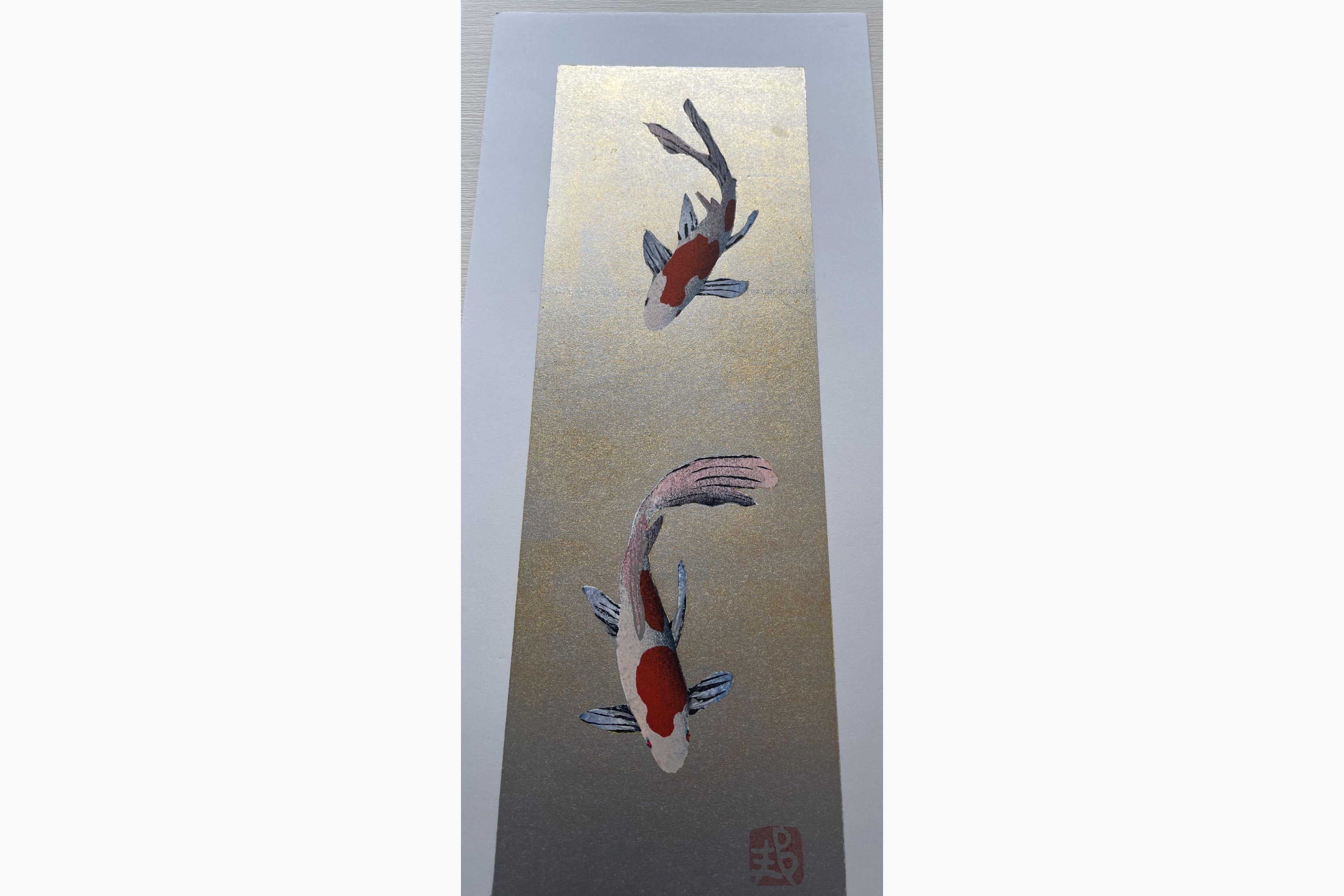 Original Japanese woodblock print - Kunio Kaneko - December Comets
