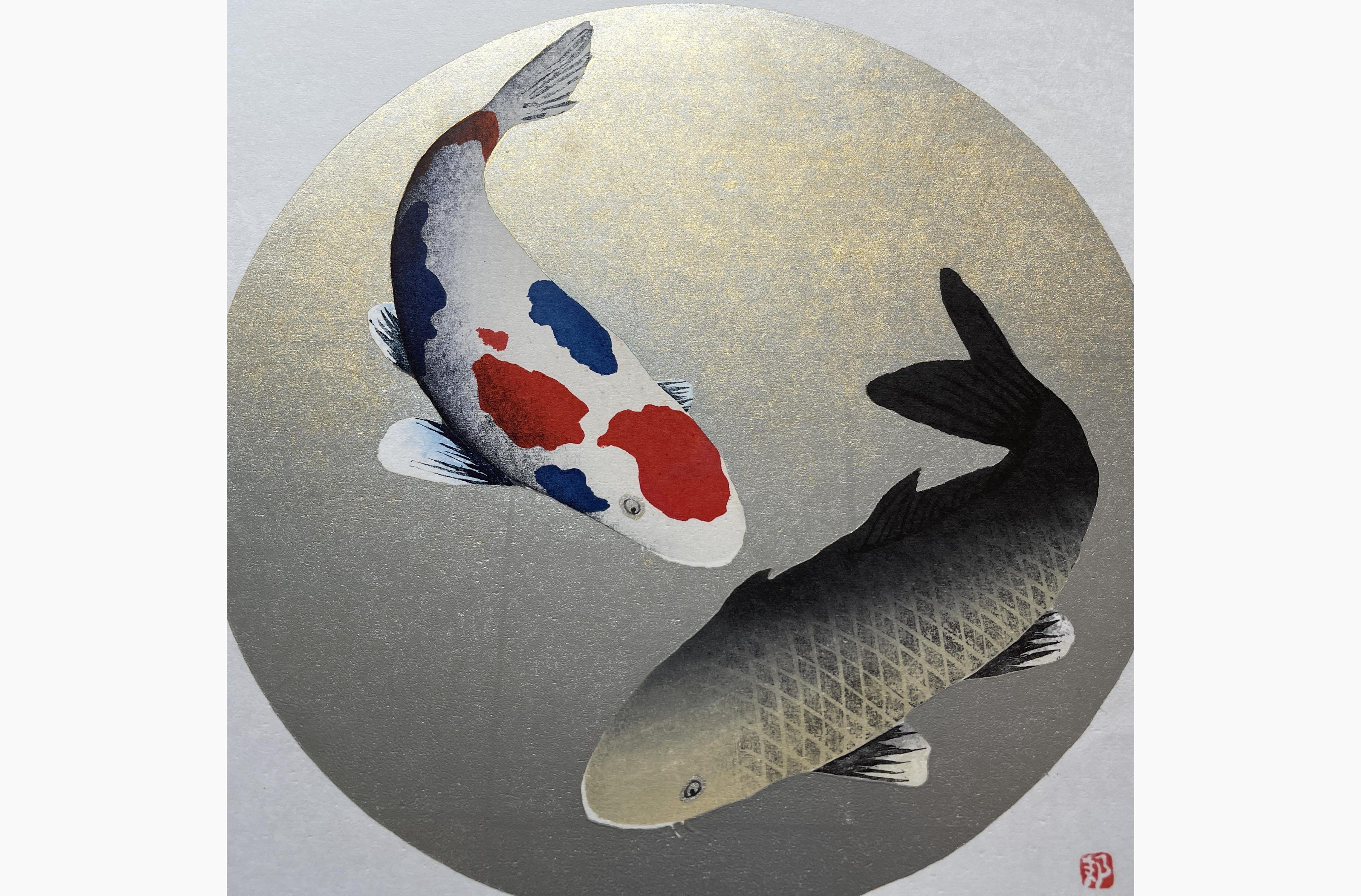 Original Japanese woodblock print - Kunio Kaneko - Whisper Whisper 2020