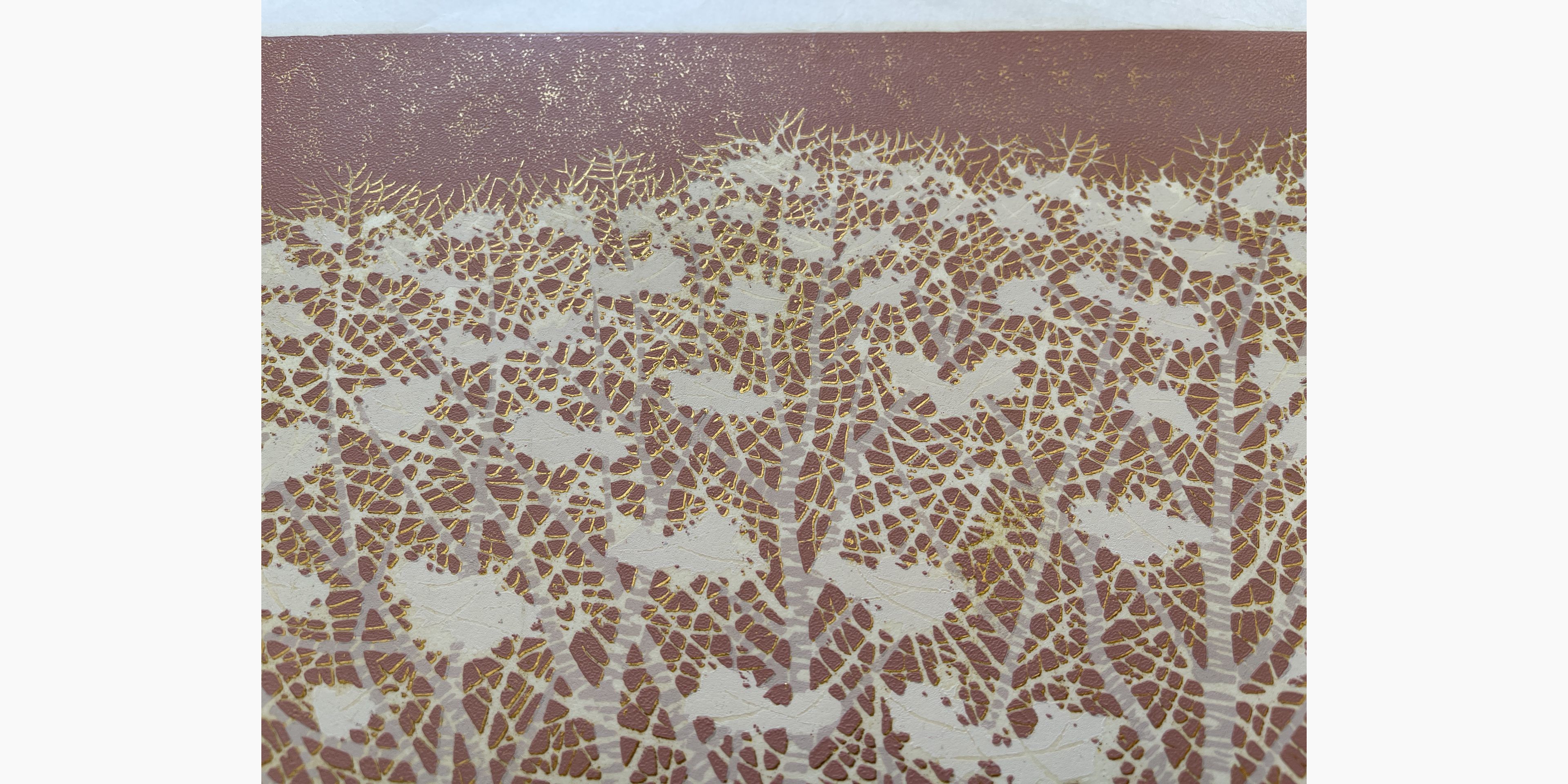 Original Japanese woodblock print - Nishida Tadashige - White Clump of Trees