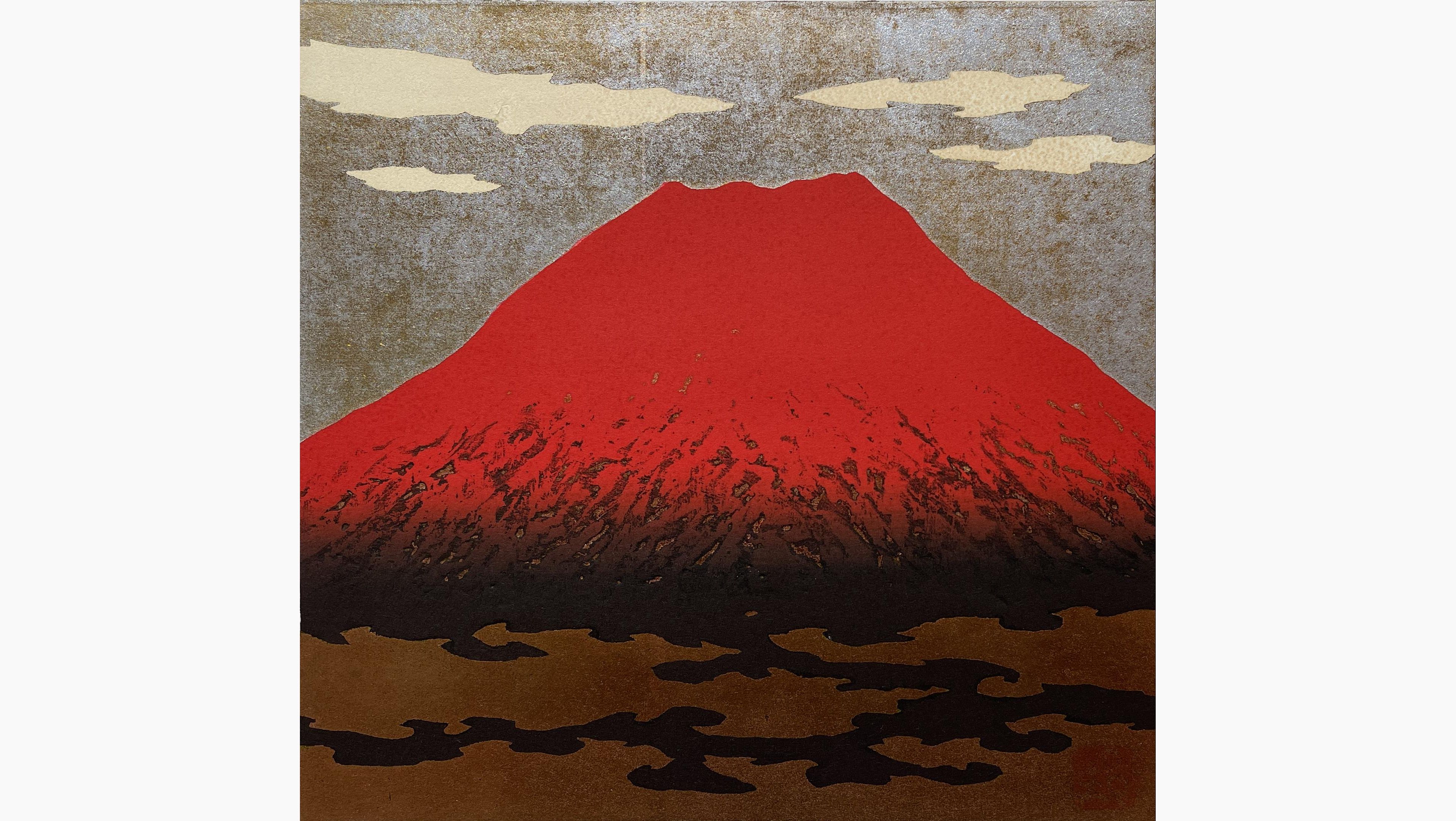 Original woodblock print - Kunio Kaneko - Fuji 51
