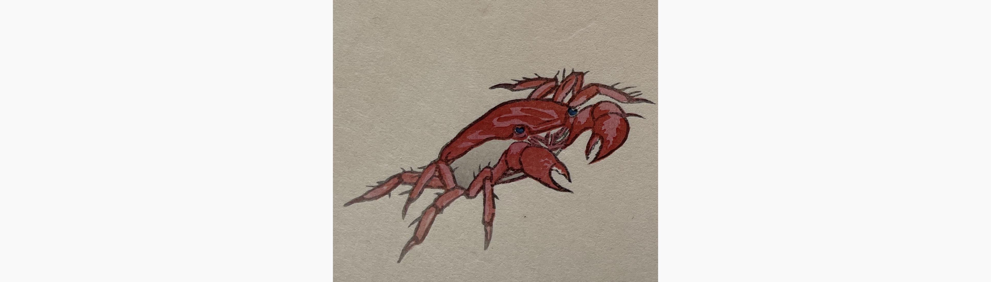 Original woodblock print - Toshi Yoshida - Crabs