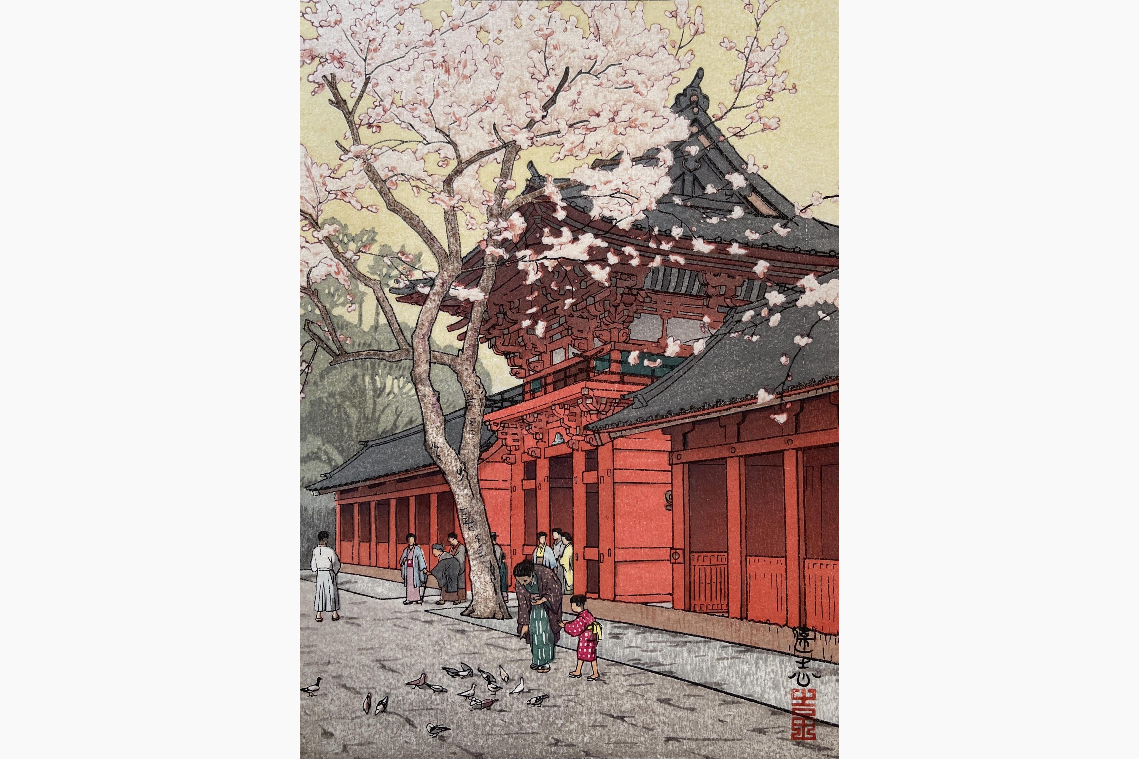Original woodblock print - Toshi Yoshida - Hiejinjya