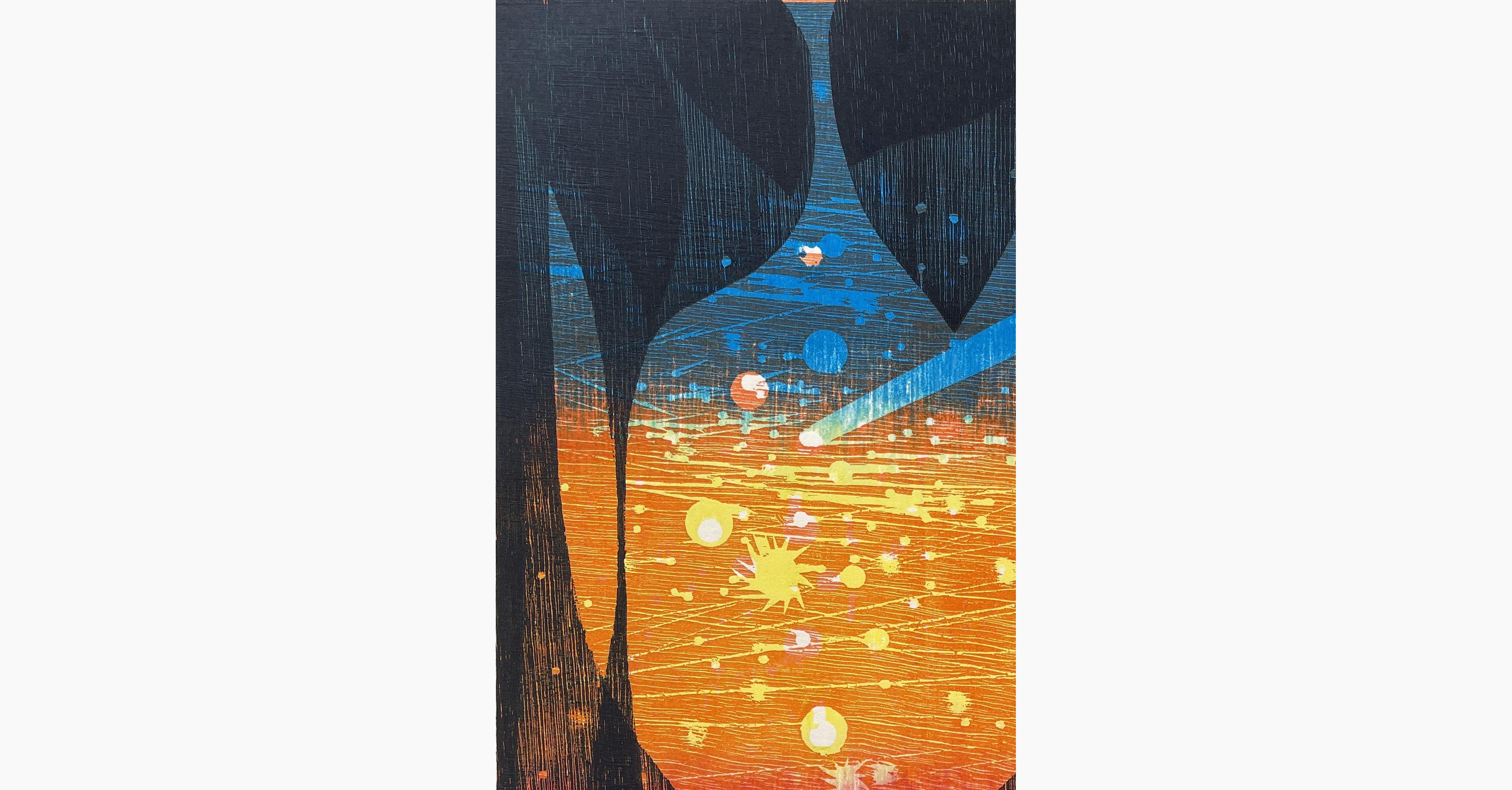 Woodblock print - Fukita Fumiaki - World of Stars