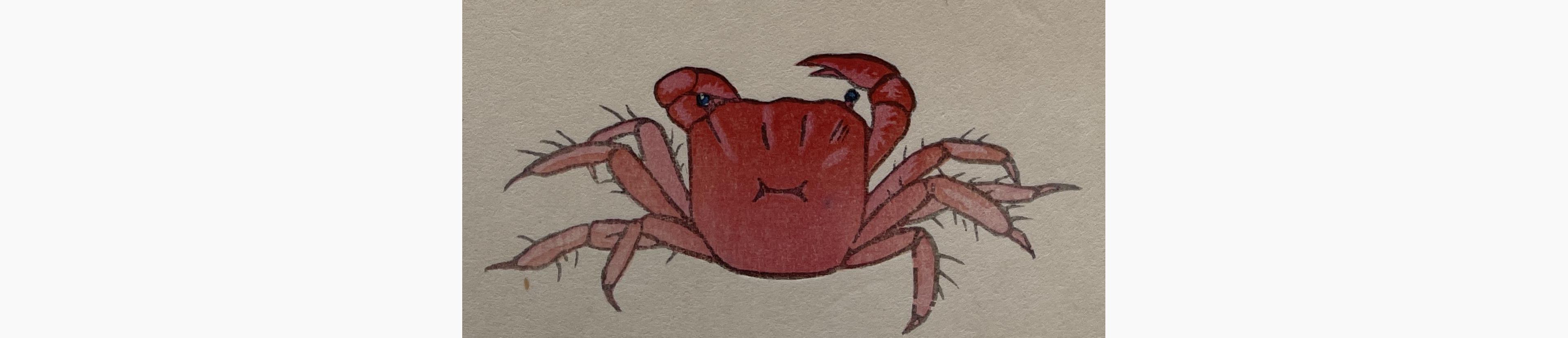 Woodblock print - Toshi Yoshida - Crabs