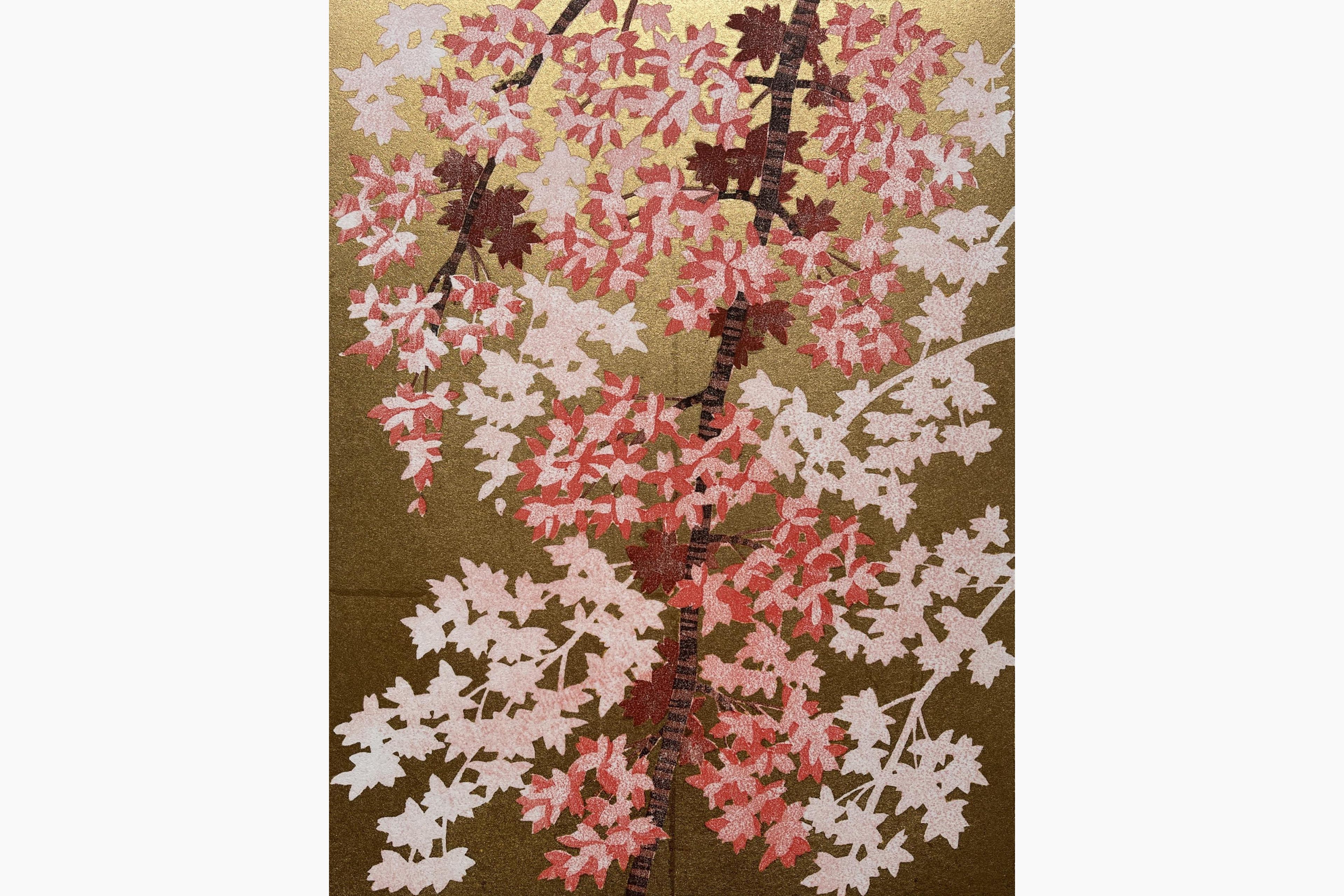 Original woodblock print - Hajime Namiki - Weeping Cherry 16A