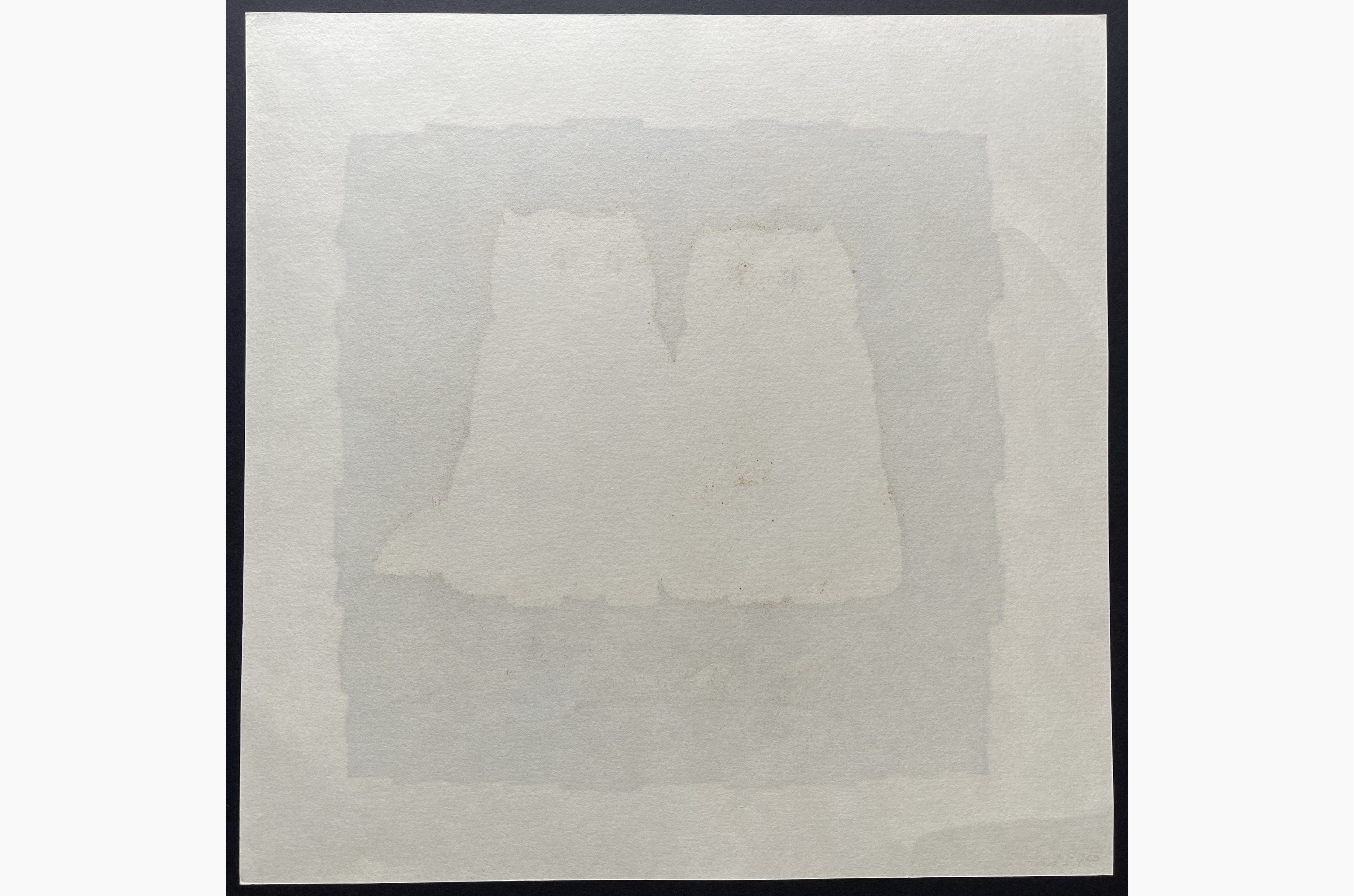 Japanese print - Nishida Tadashige - Good Friendship - White Cats