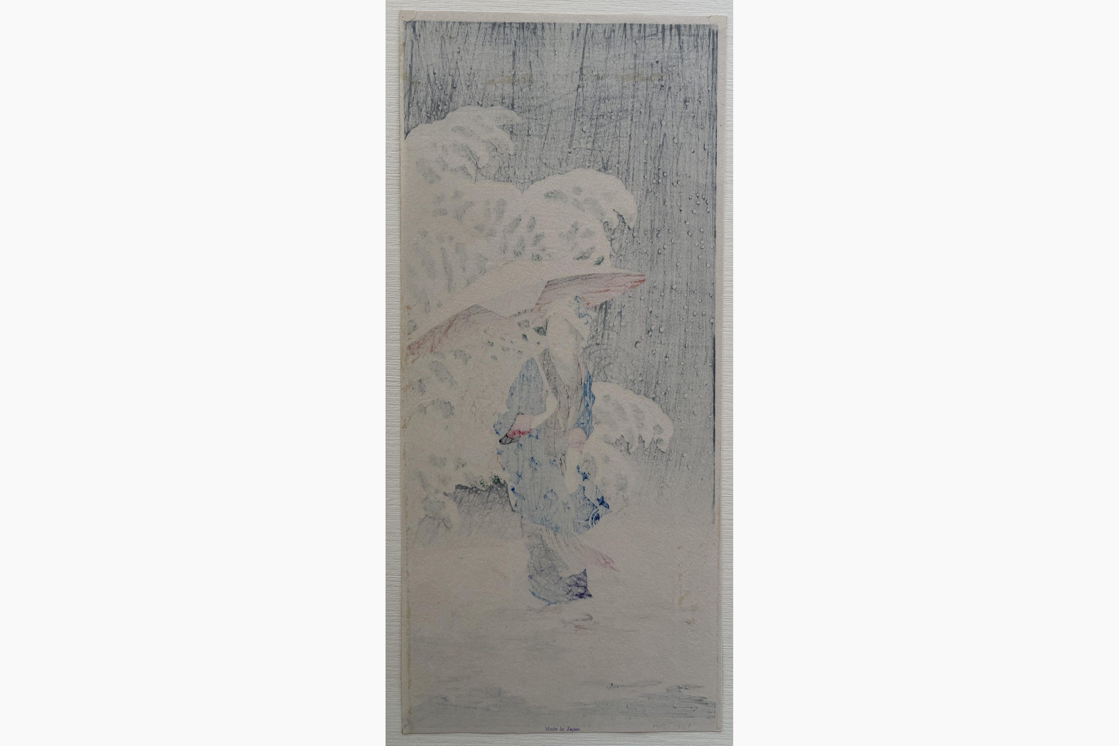 Japanese print - Takahashi Shotei - Spring Snow