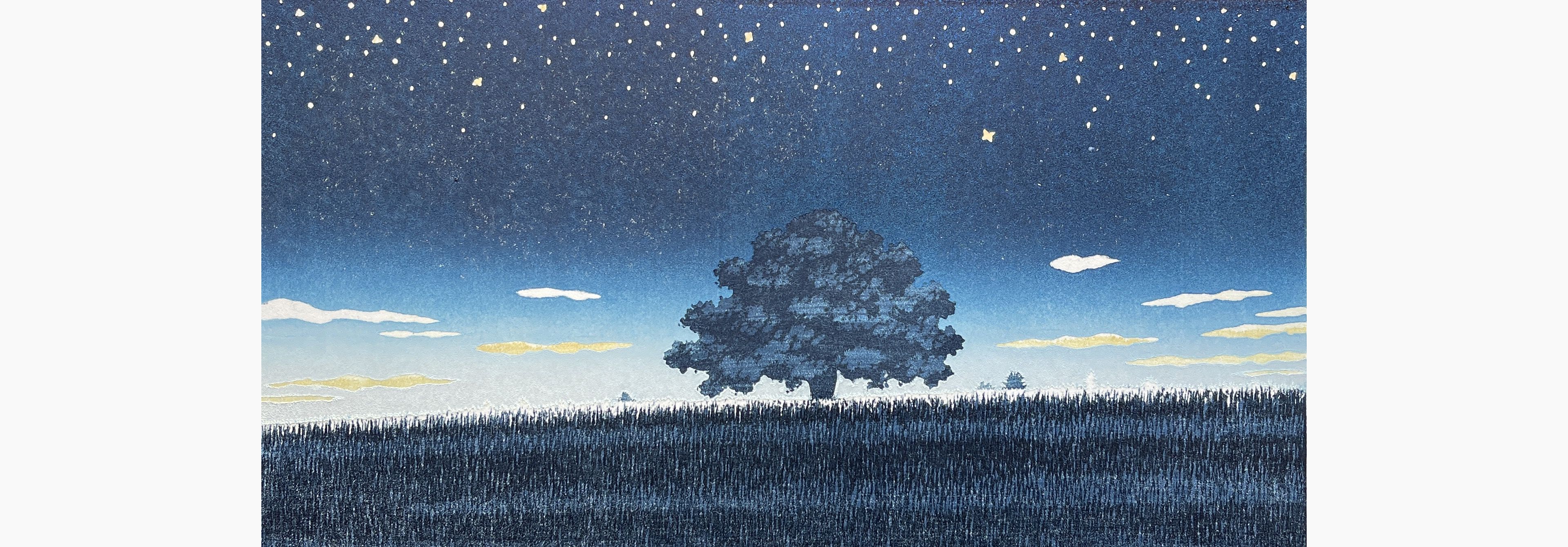 Original woodblock print - Hajime Namiki - Night scene 2