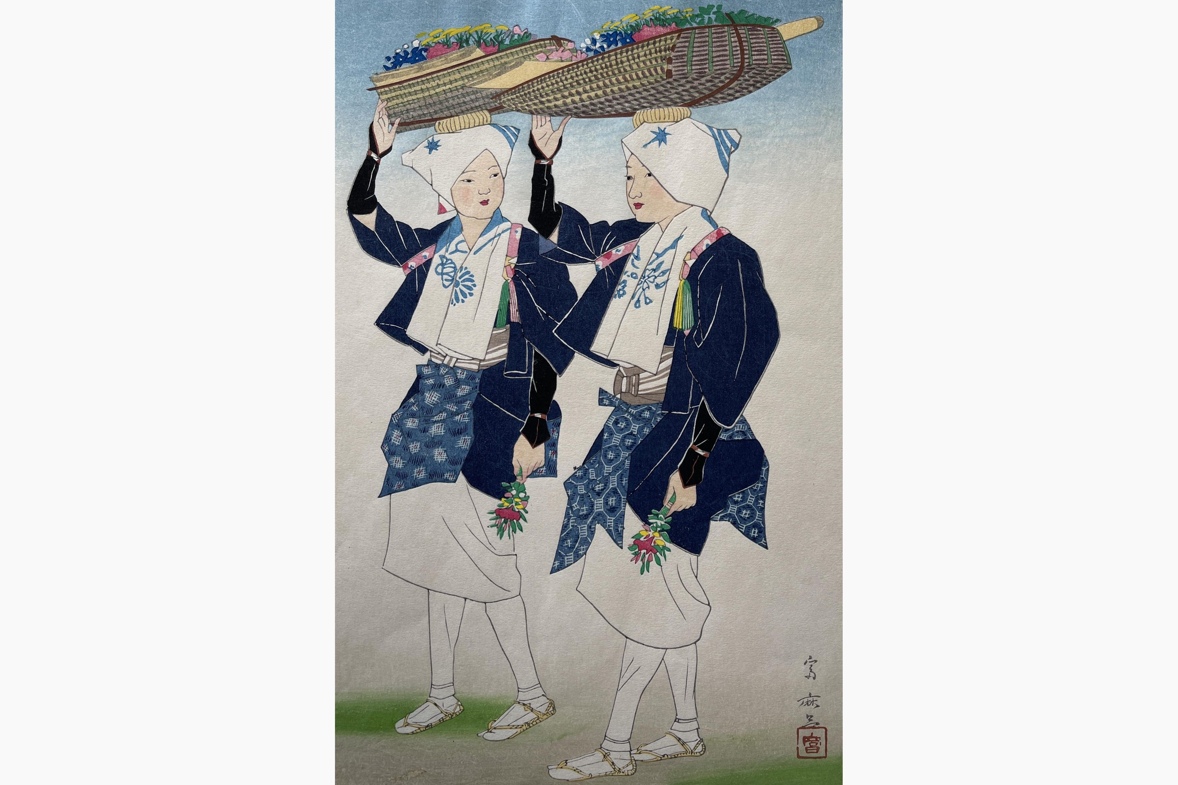 Japanese print - Tomimaro Higuchi - Shirakawa-Me