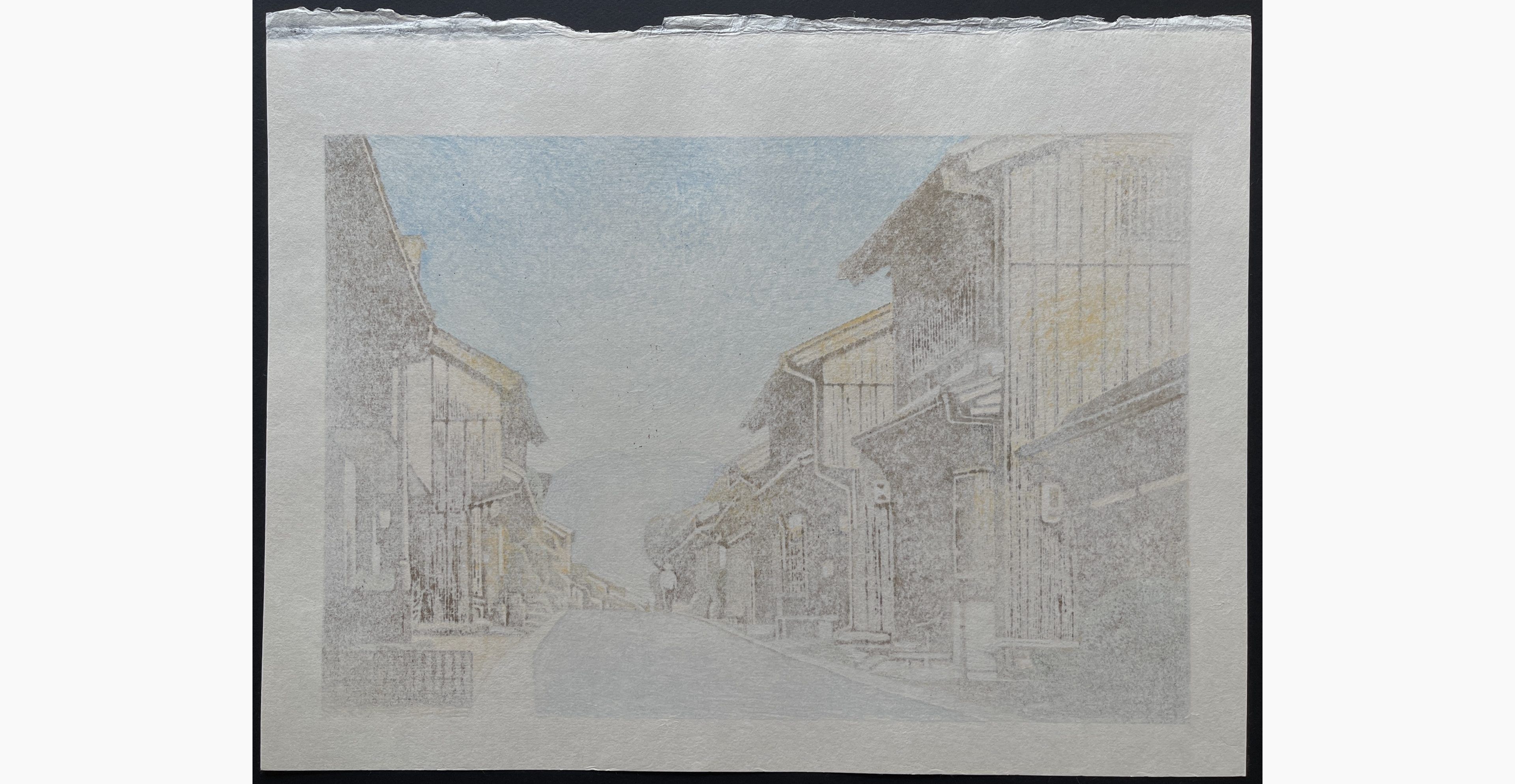 Japanese print - Koichi Maeda - Road scenery