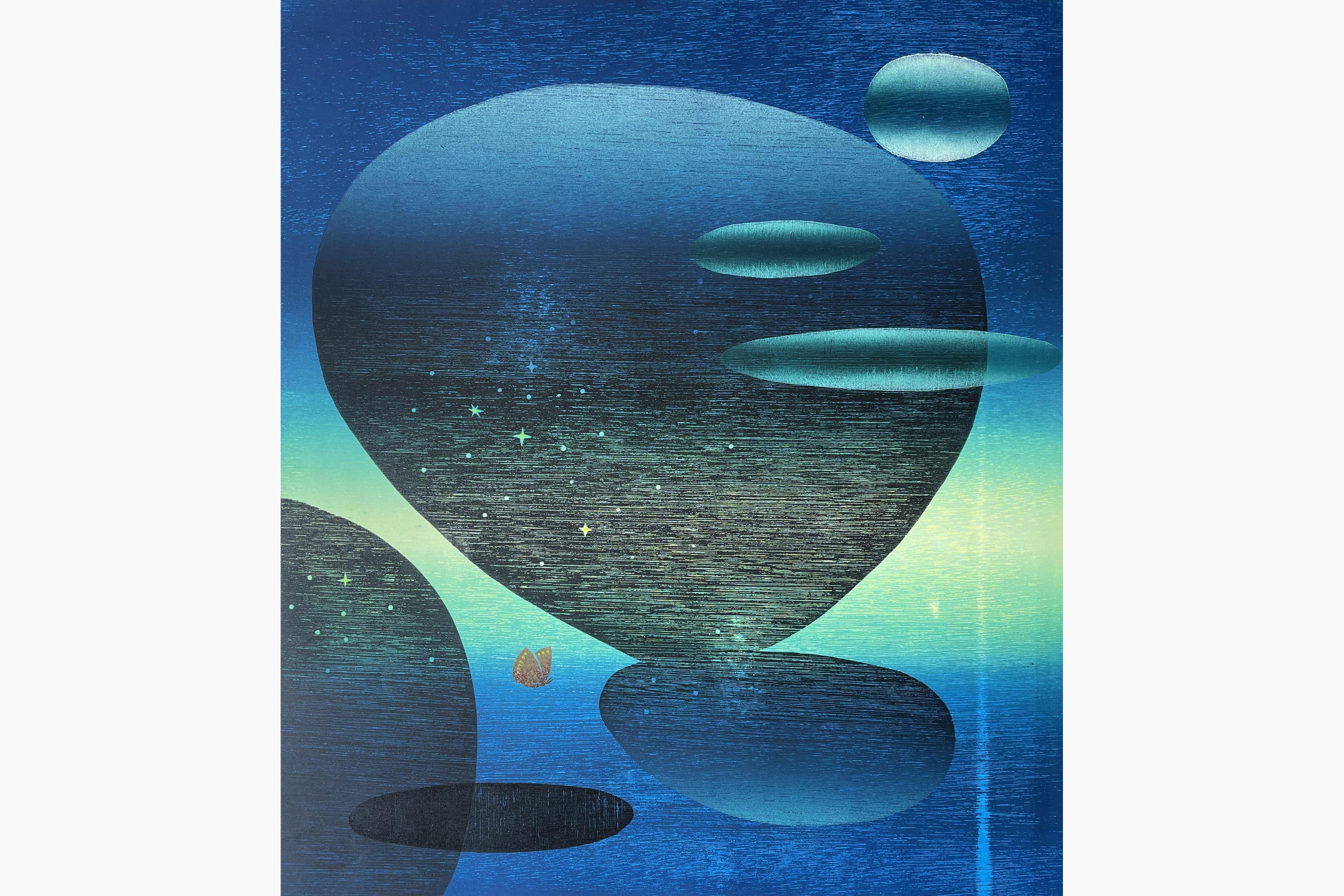 Original woodblock print - Fukita Fumiaki - Clouds