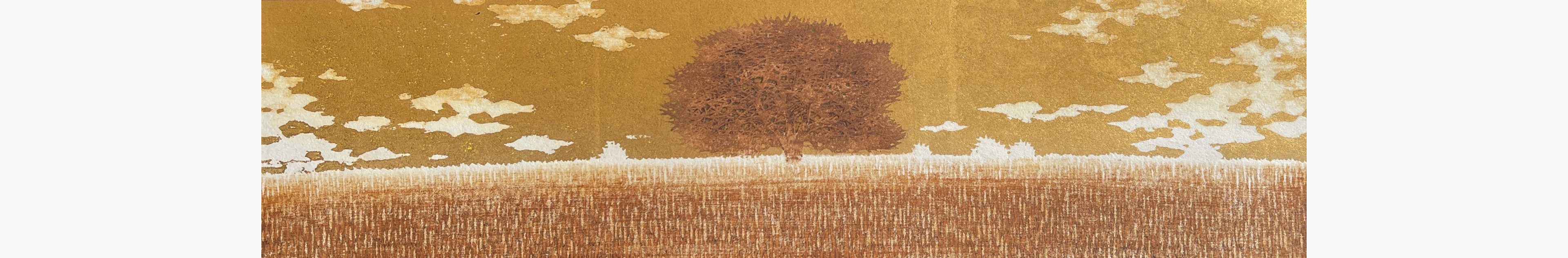Original woodblock print - Hajime Namiki - Tree scene 74
