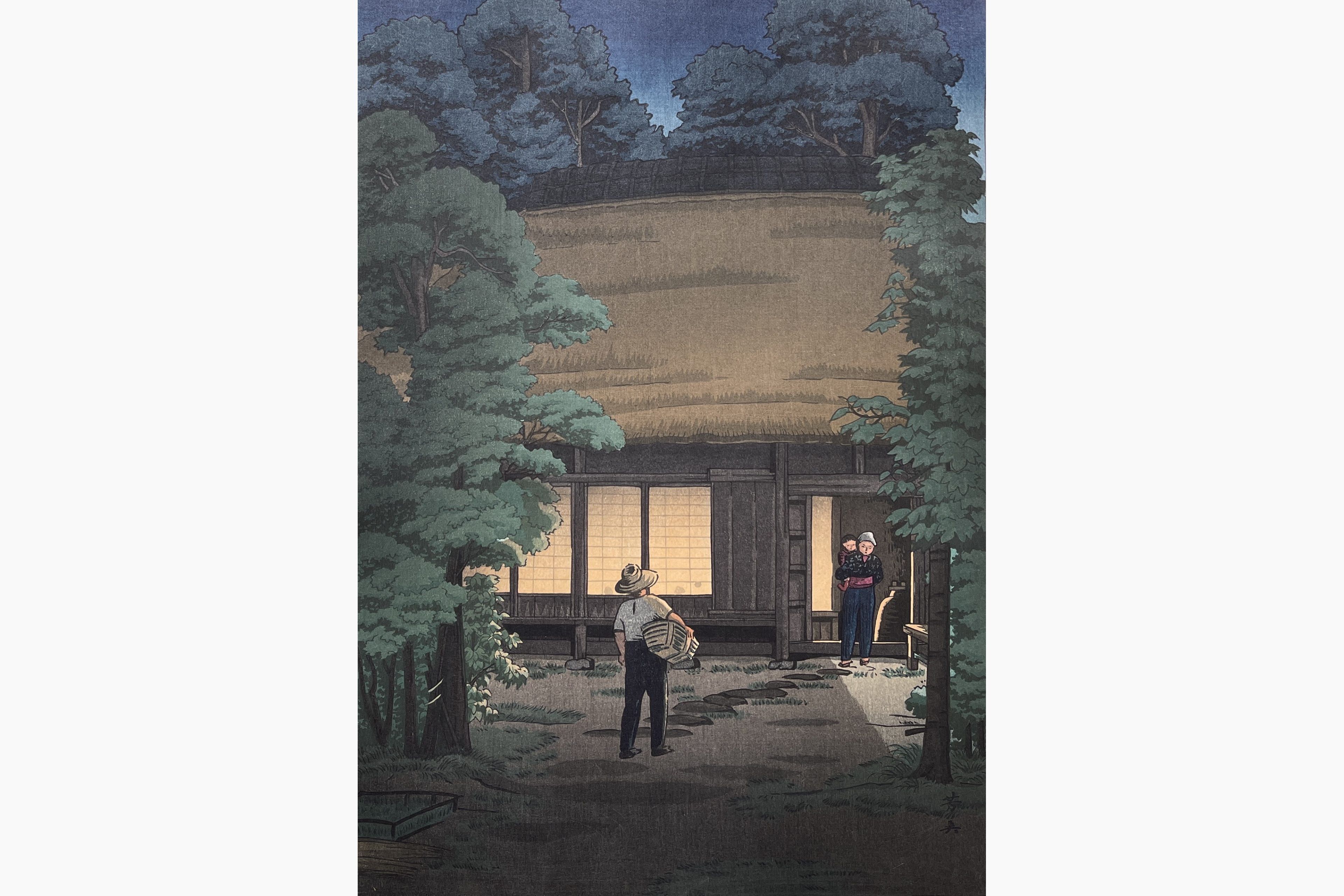Original woodblock print - Ishiwata Koitsu - Tokumaru