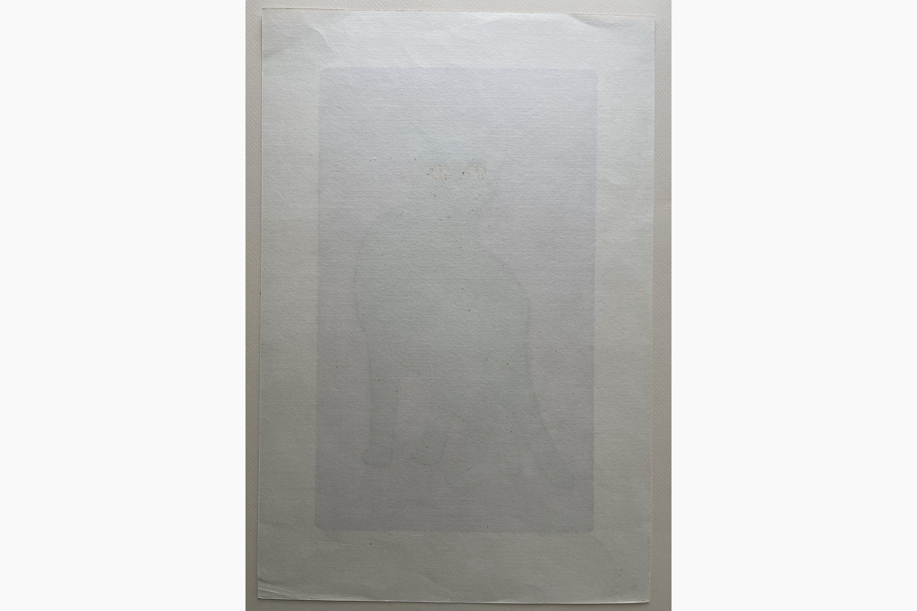 Japanese print - Nishida Tadashige - Looking Back - Black Cat