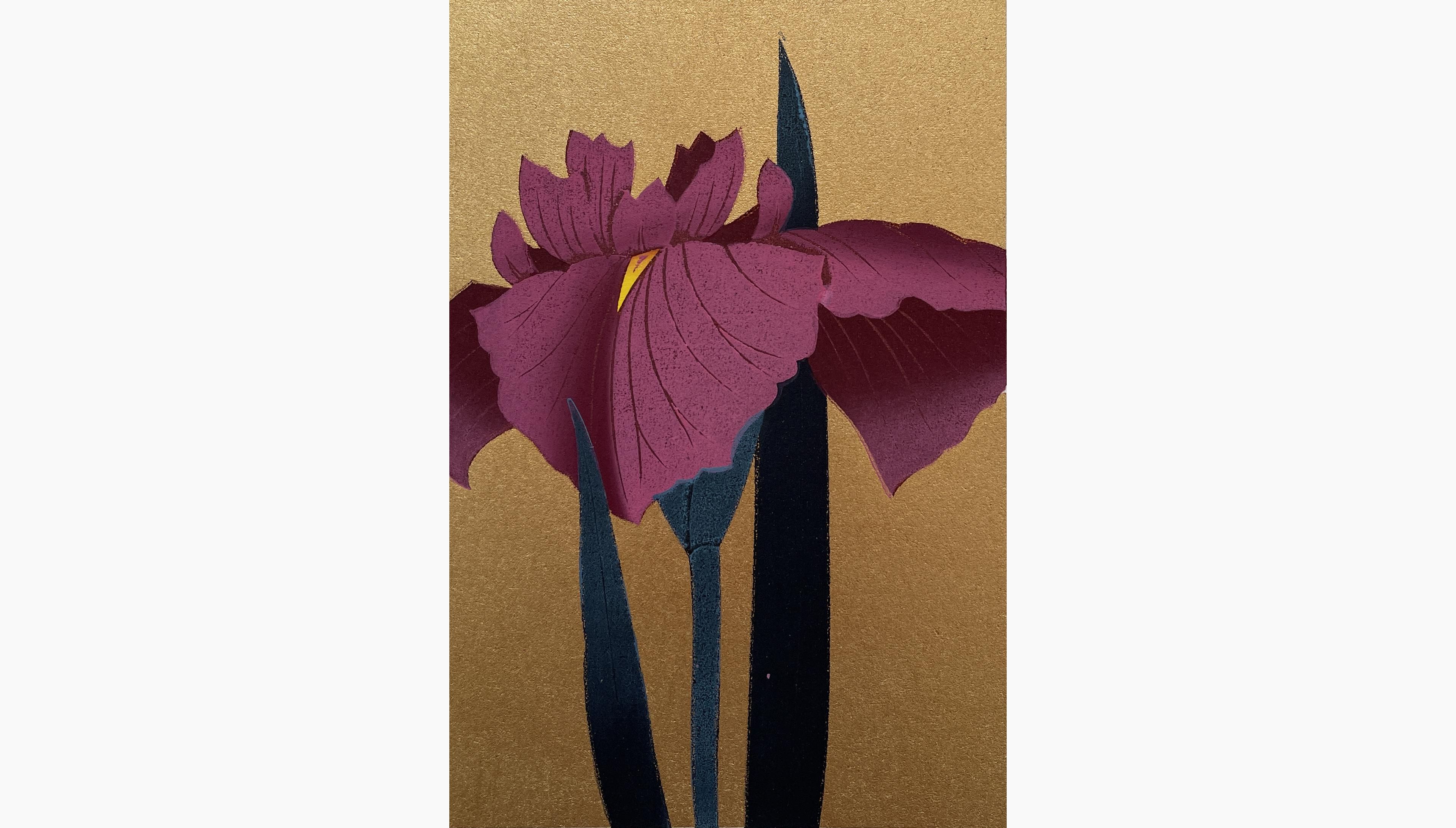 Japanese print - Hajime Namiki - Iris 34