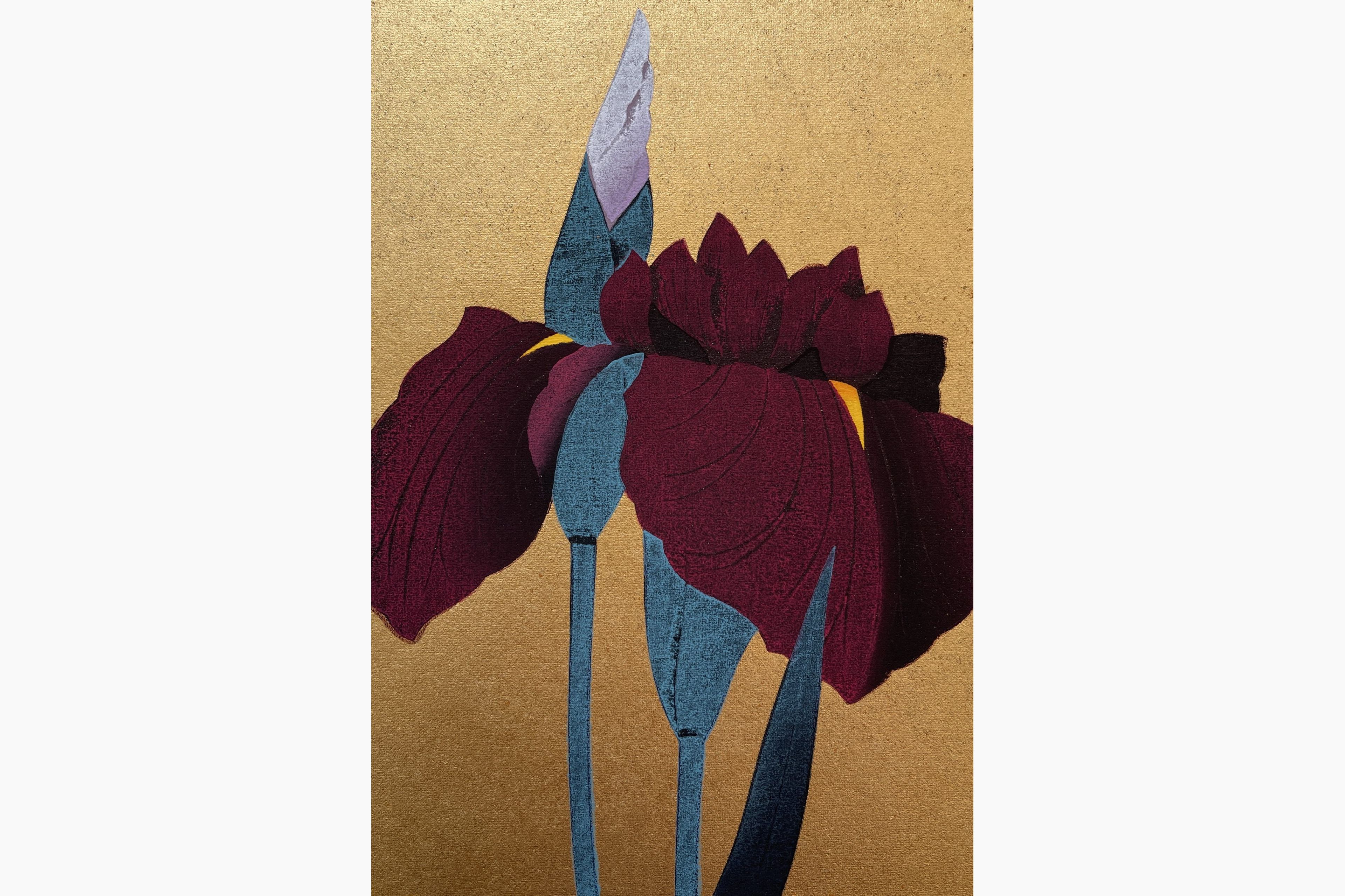 Japanese print - Hajime Namiki - Iris 42