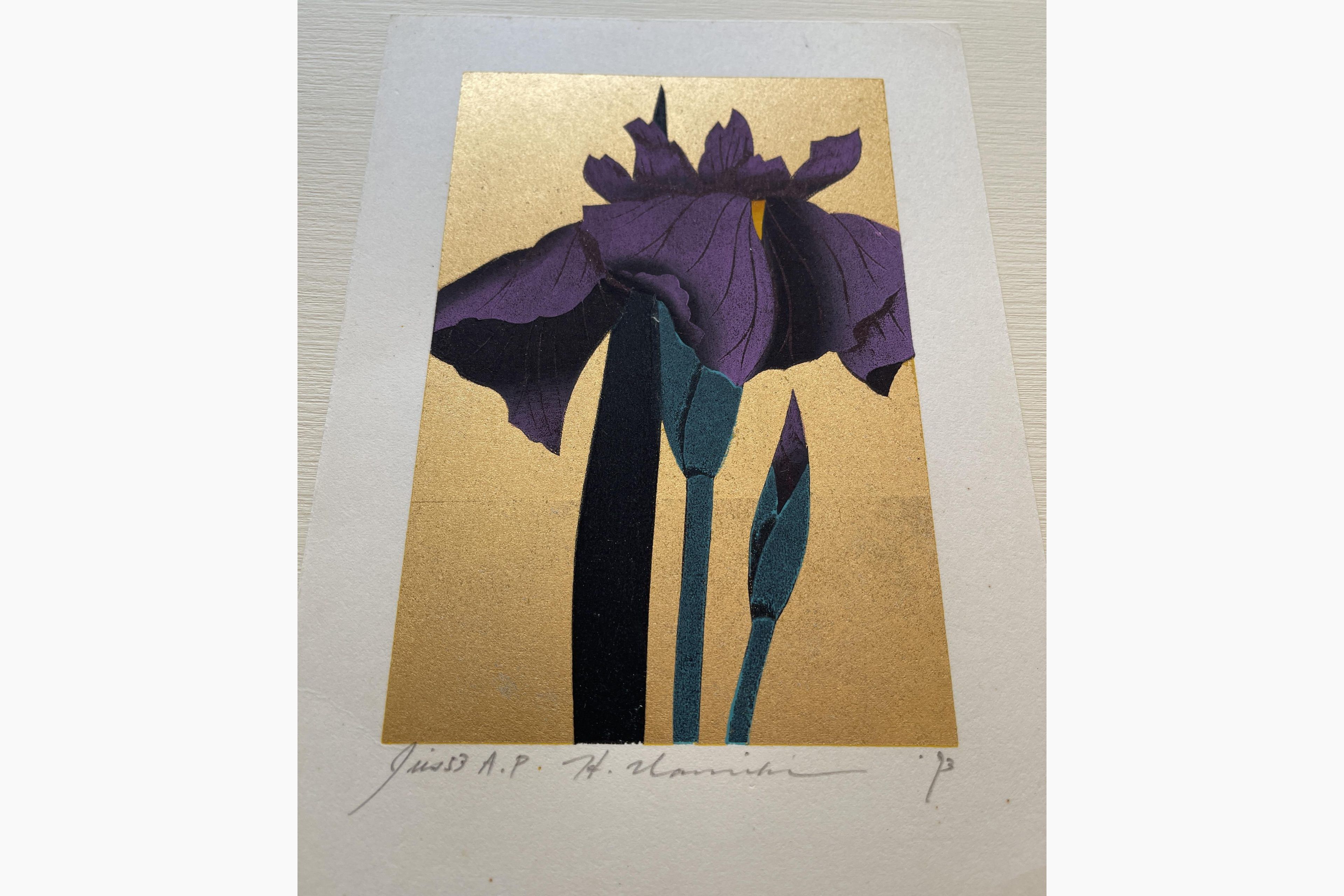 Japanese print - Hajime Namiki - Iris 53